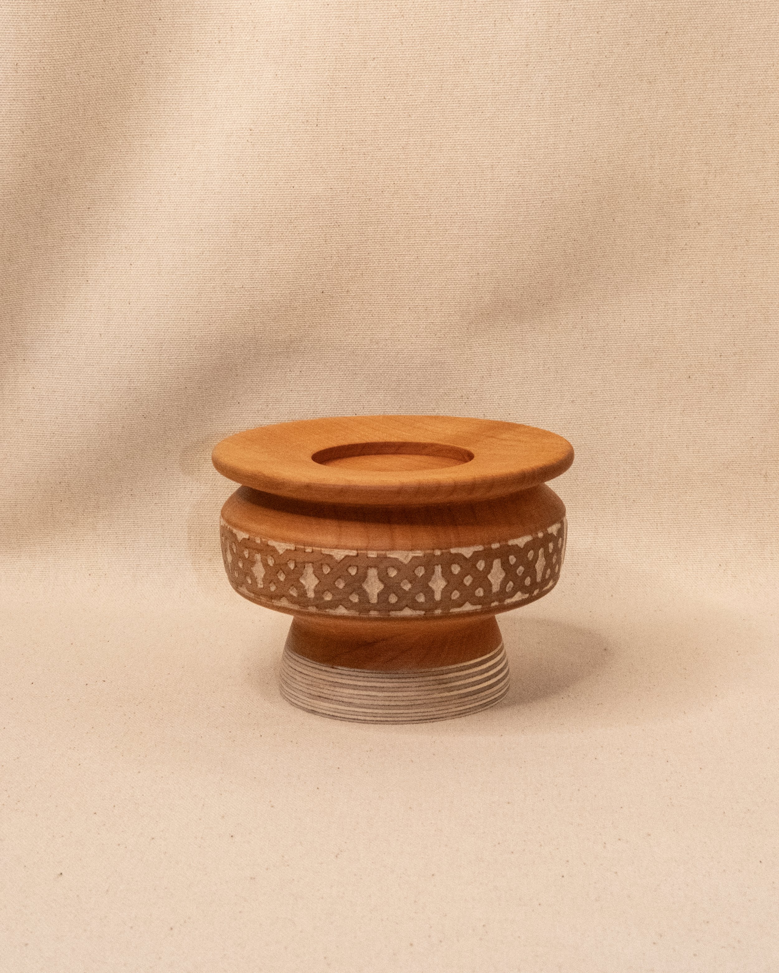 Carved Candle Holder