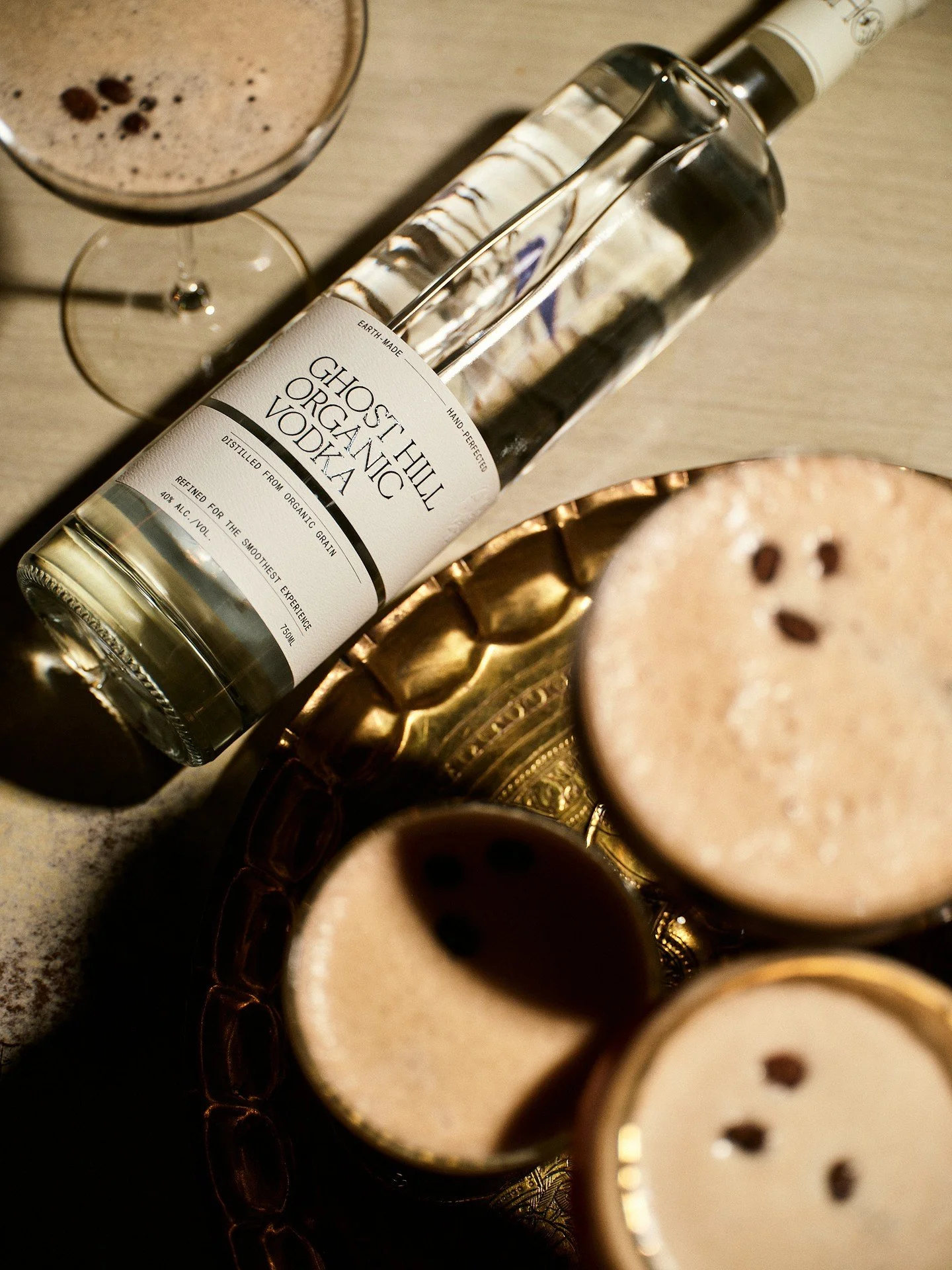 Raise your espresso martini. It's National Coffee Day.

Recipe: Ghost Hill Espresso Martini
Ingredients:

2 oz Ghost Hill Organic Vodka
1 oz freshly brewed espresso (cooled)
&frac12; oz coffee liqueur
&frac14; oz simple syrup (adjust to taste)
Ice
3 