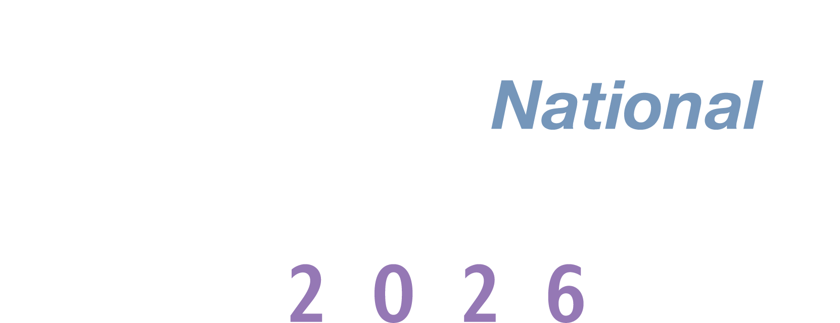 The cover of a 2026 National Geographic magazine with a plain white background, the word "National" in large blue text, and the year "2026" in purple text.