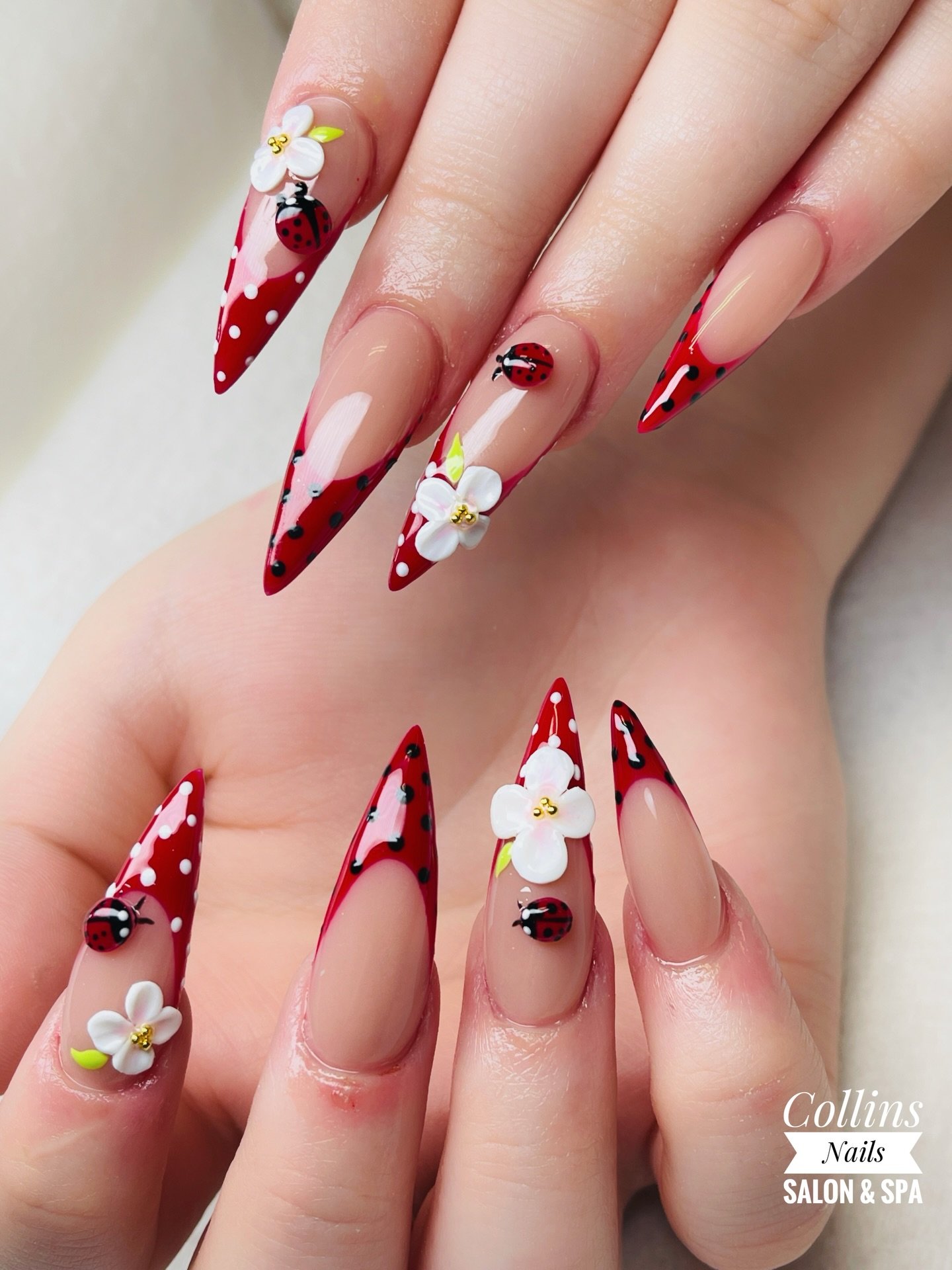 Stylist French Arts Stilettos #CollinsNails 
.
.
.
.
.
#dallasnails #fortworthnails #desotonails #cedarhillnails arlingtonnails grandprairienails irvingnails oakcliffnails nailsdallas dfwnails planonails northrichlandhillsnails bedfordnails eulessnai