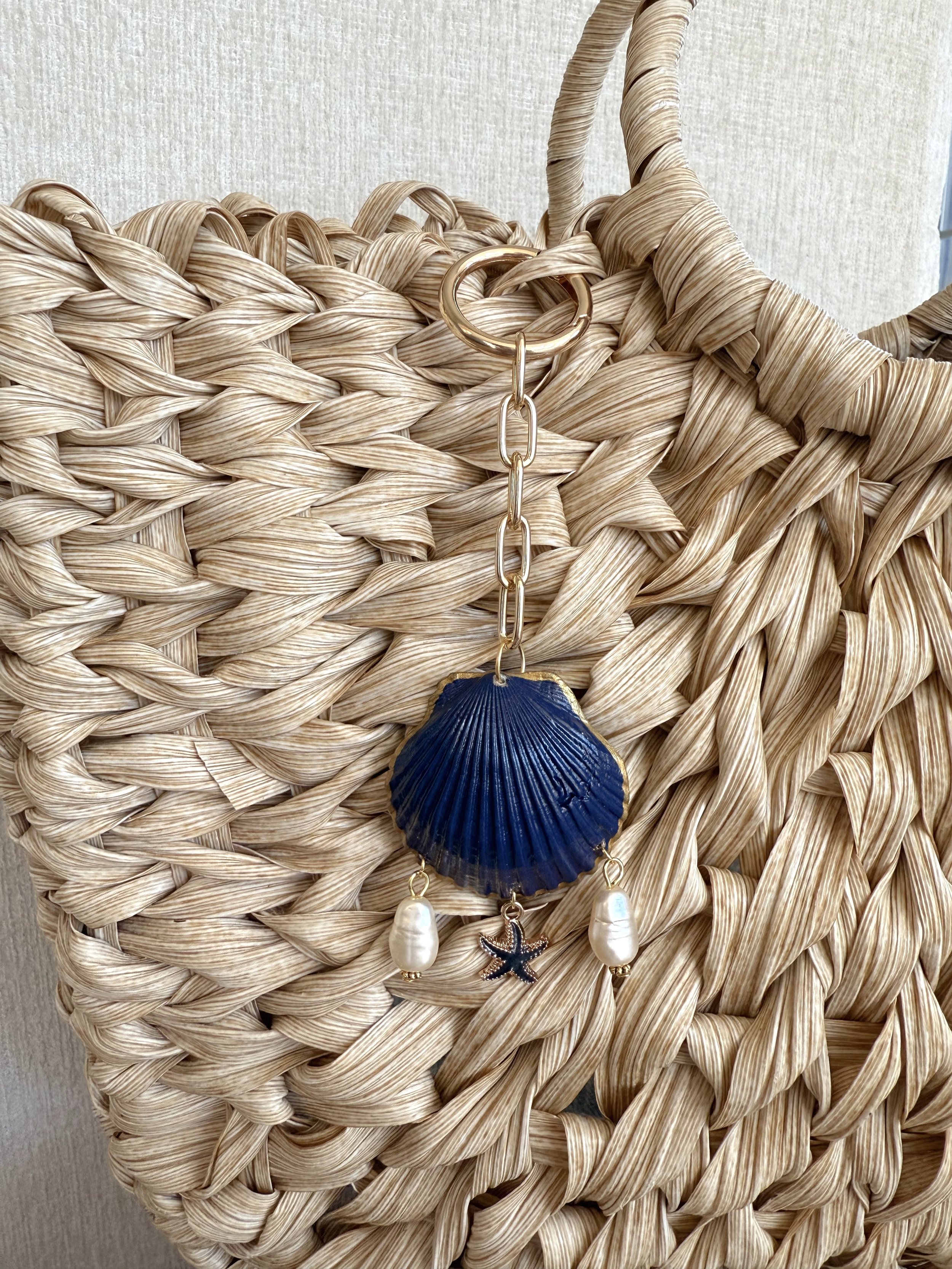 Navy Bag Charm
