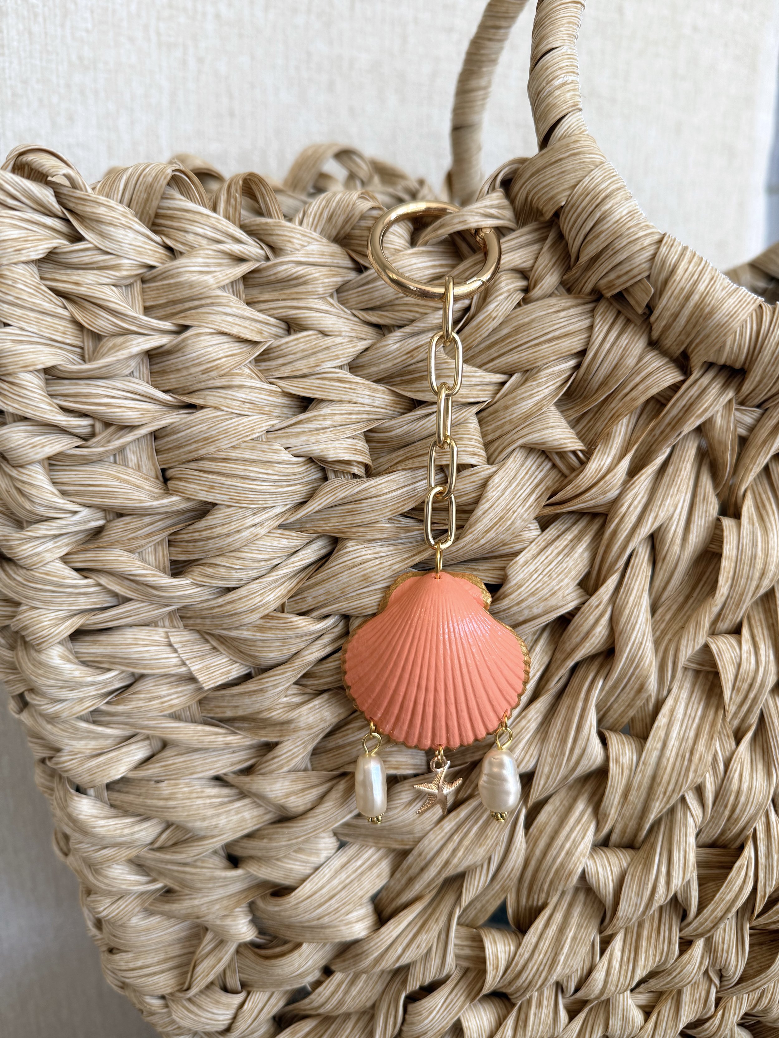 Coral Bag Charm