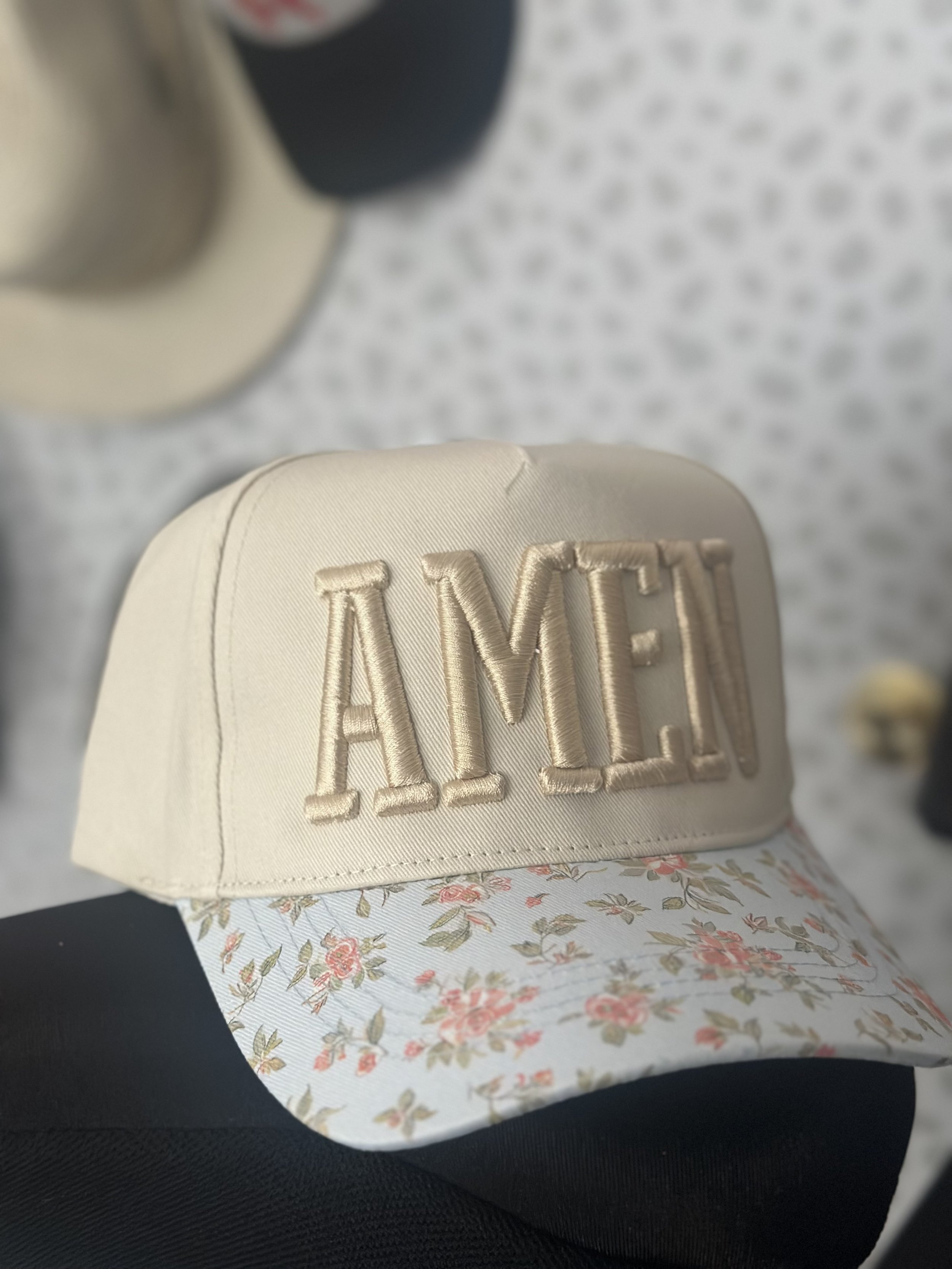 Amen Puff- Blue Floral