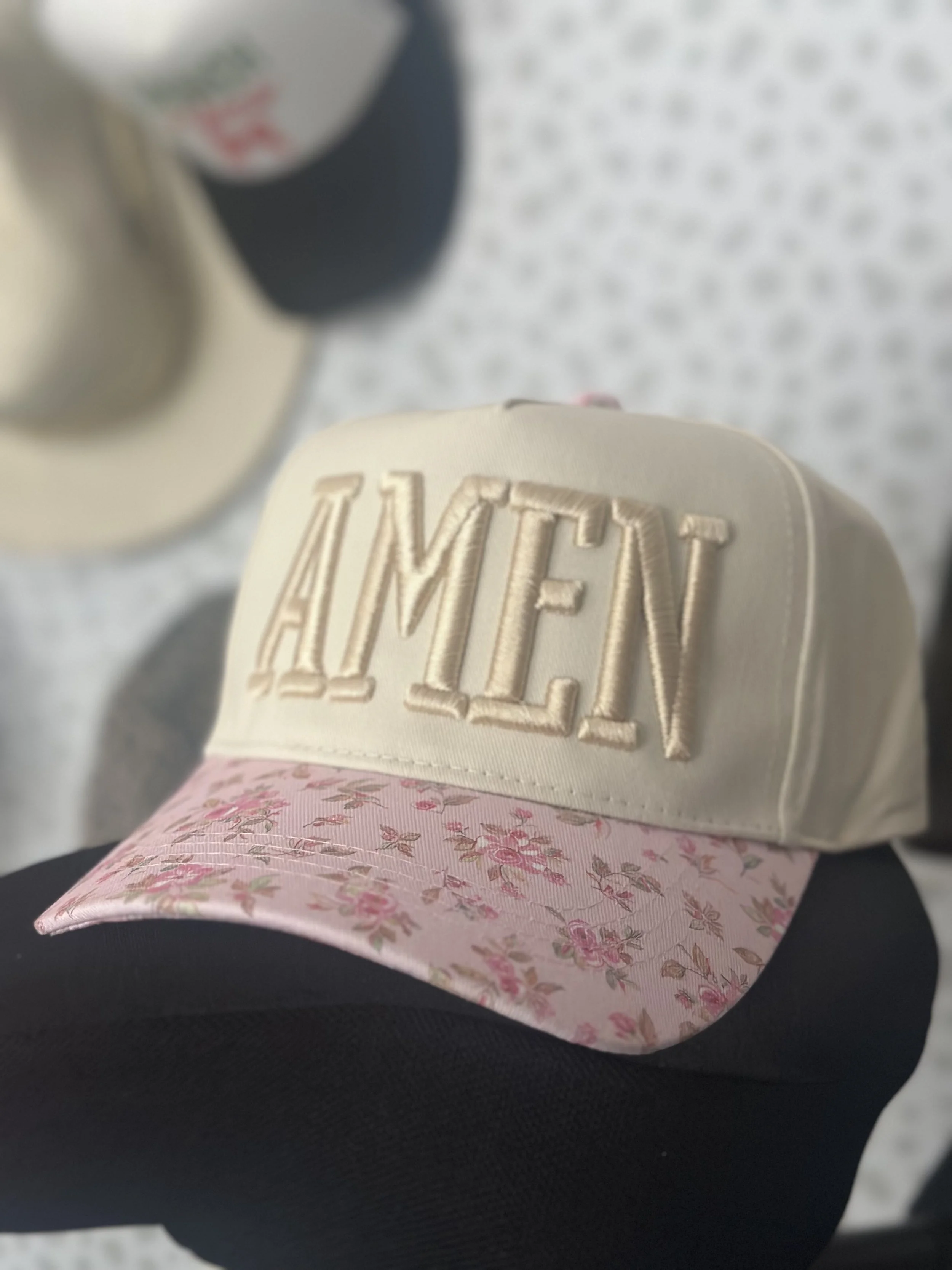 Amen Puff- Pink Floral