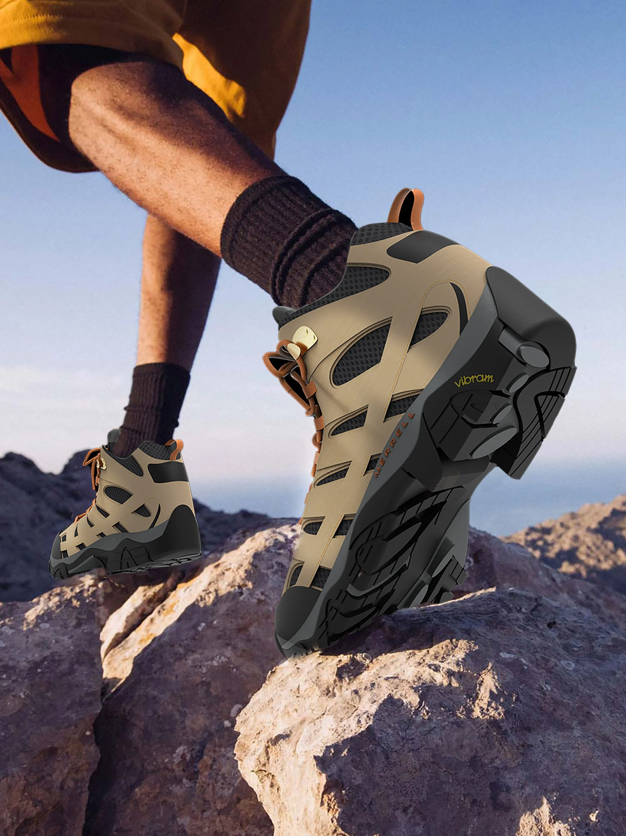 Merrel boot tread detail - made with SolidWorks, Keyshot and photoshop