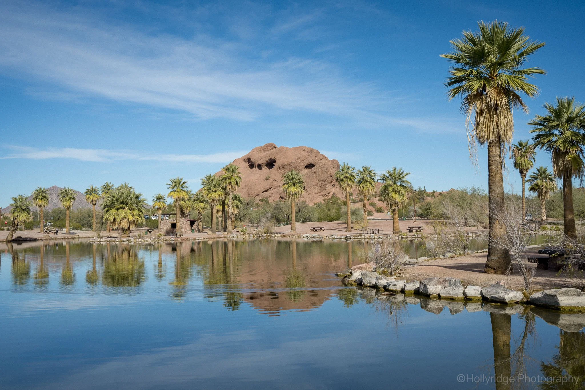 Hole-in-the-Rock formation in Papago Park, Phoenix desert landscape