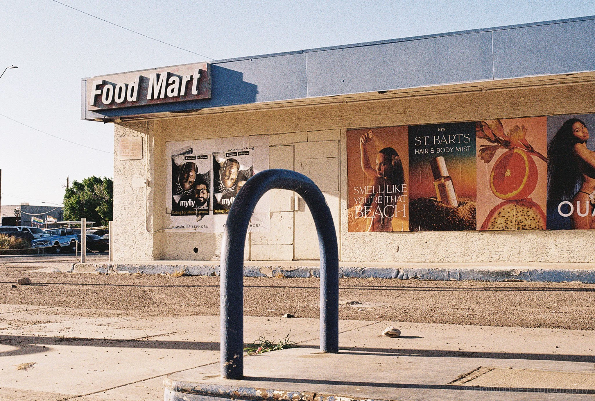 Vintage Melrose district storefront in Phoenix, Arizona analog city photography