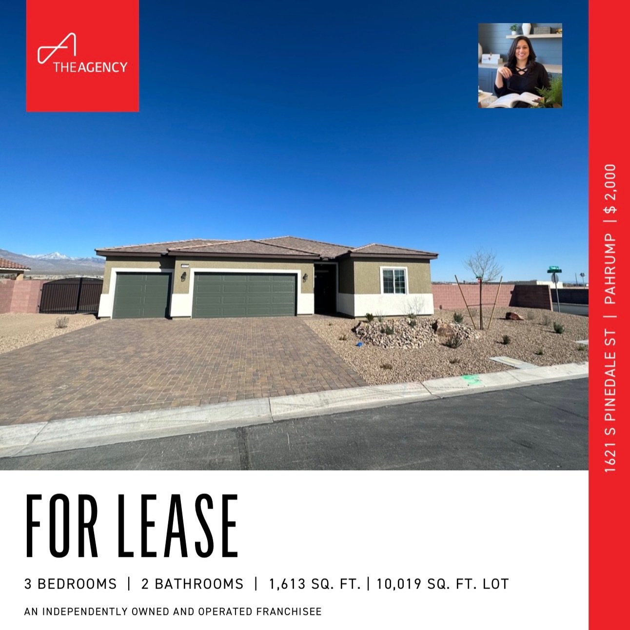 For Rent- 1621 Pinedale St, Pahrump NV
$2,000 a month
Gorgeous single story home. Corner lot with RV parking and power hook up w/ potential wash out. All appliances. Including stainless steel fridge, dishwasher and built in microwave in kitchen. Kitc