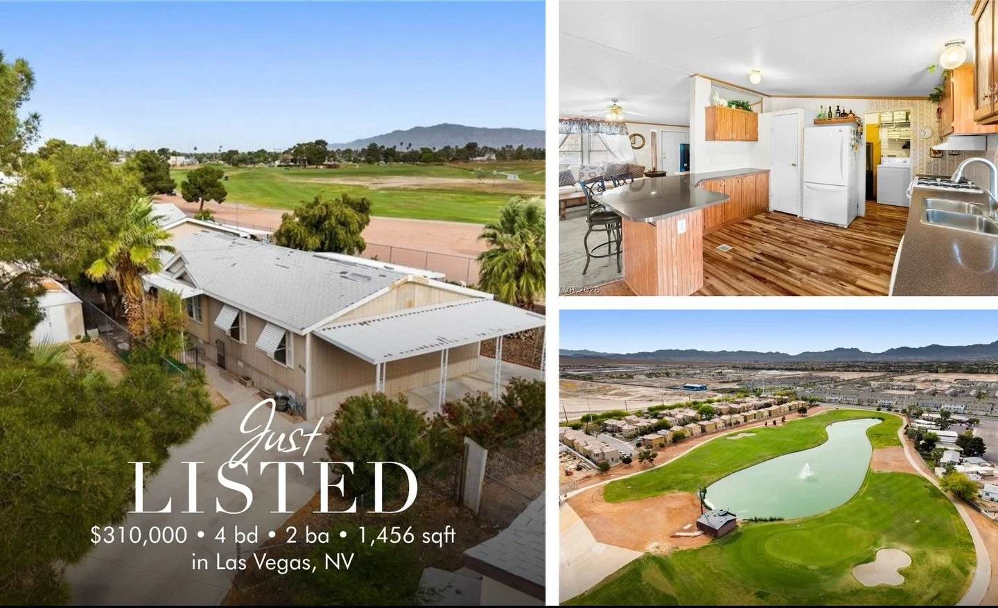 2779 Acadia Court, Las Vegas, NV 89142
Golf course and Sunrise Mountain views set the tone for this 4-bedroom, 2-bath home located in a well maintained community. The backyard offers a rare open setting overlooking the golf course, creating a peacefu