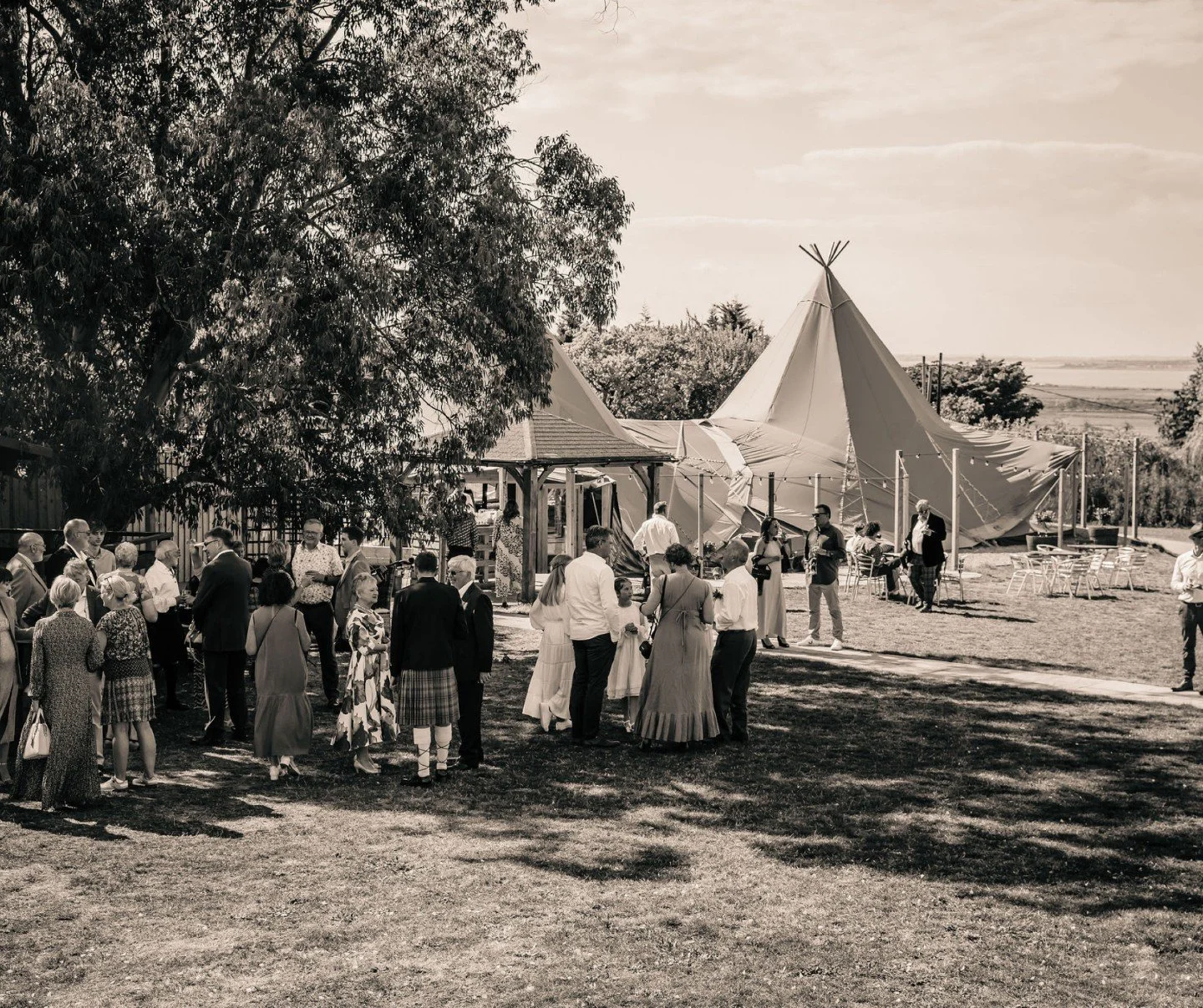 Wedding season is coming, and the tipi is ready!🌿

The tipi is one of our three ceremony spaces, and it tends to draw a particular kind of couple. The ones who want something a little wilder. A little more them. Where the estuary stretches out behin