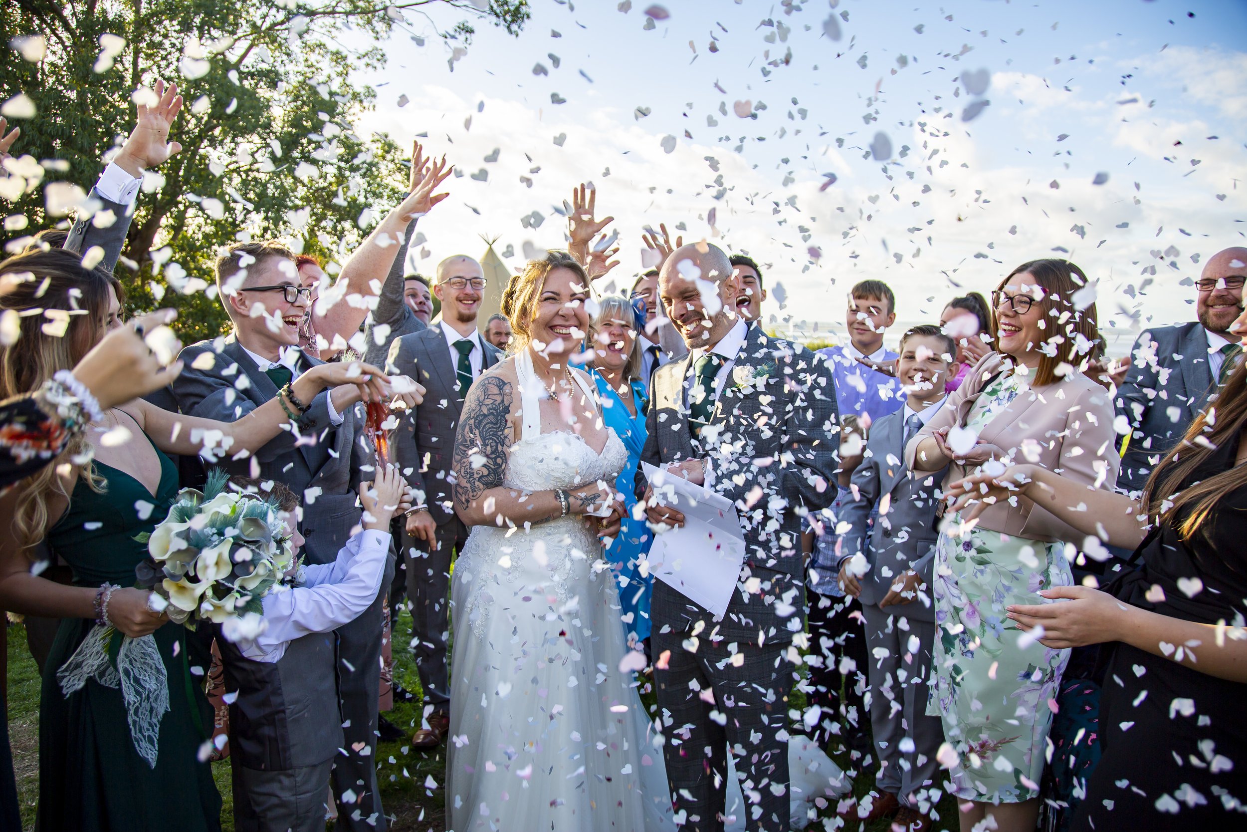 Fran Bridge & Rick  confetti .JPG