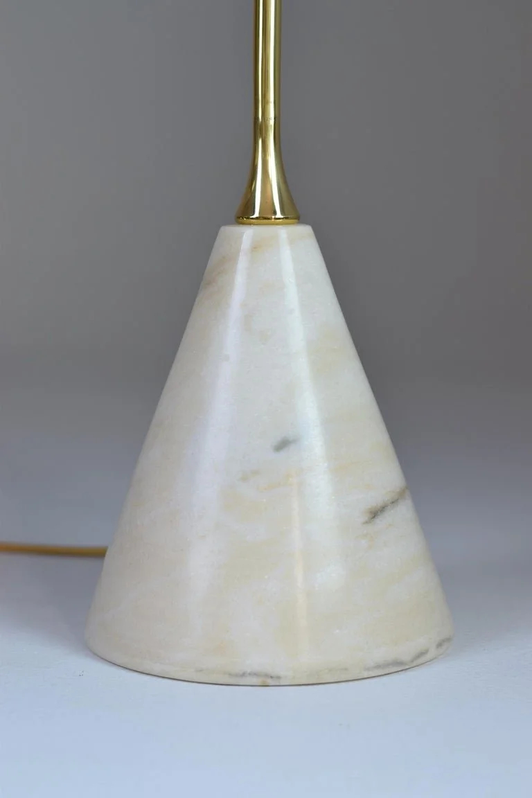 Ido-F4 Brass Floor Lamp with Marble Base