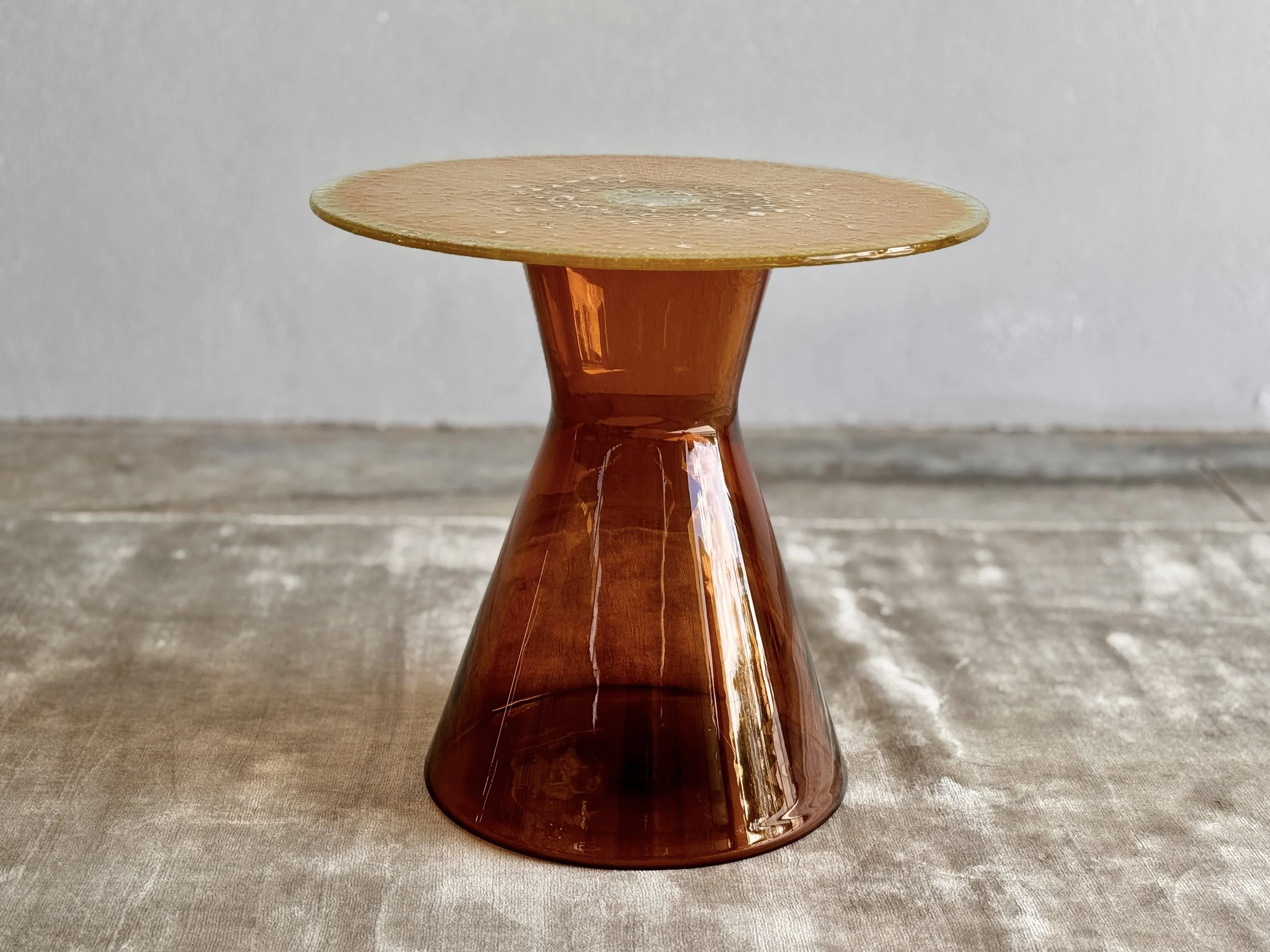 Solastra. 2025   A sculptural side table combining ancestral craftsmanship with contemporary design.