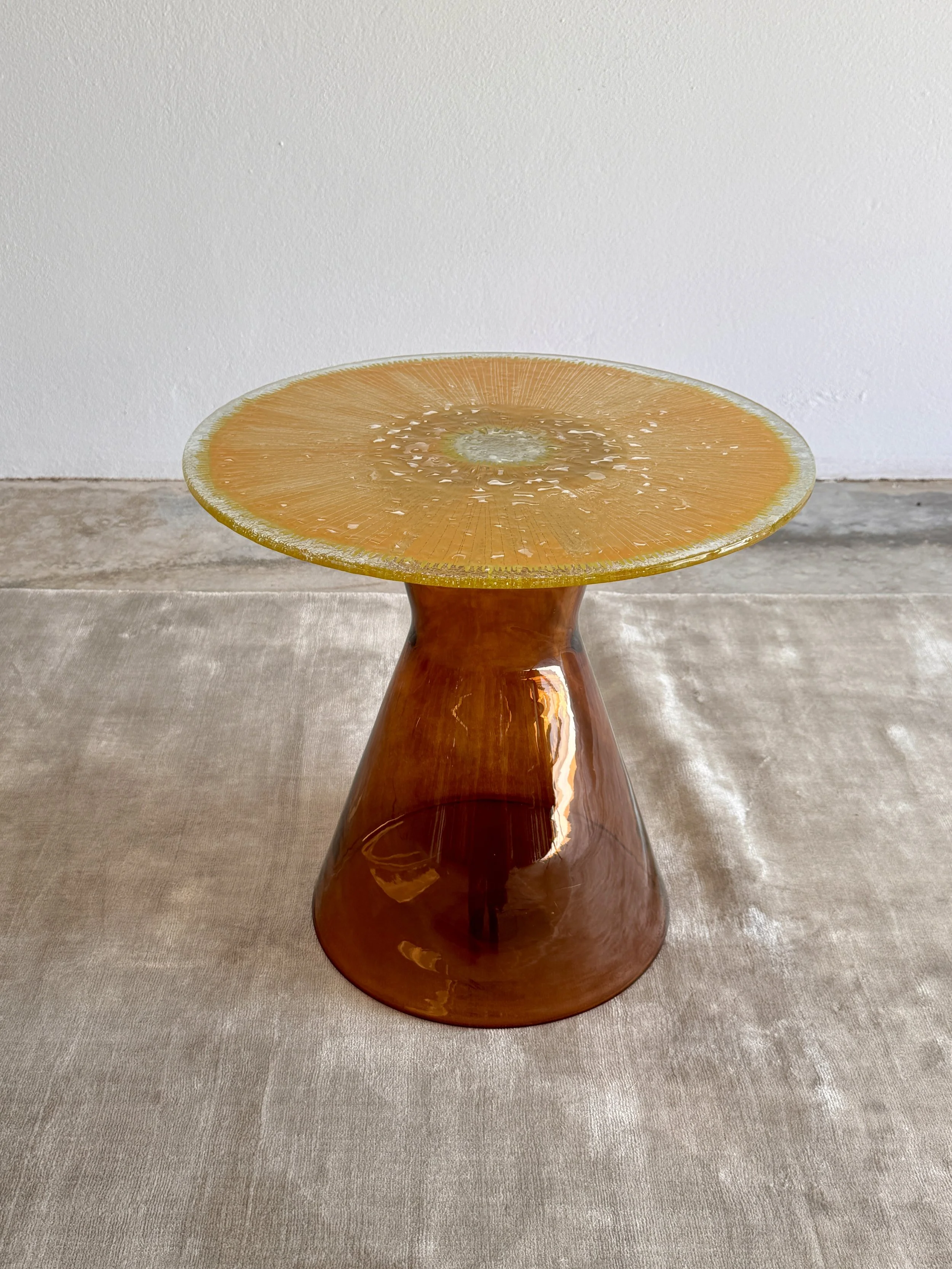 Solastra. 2025   A sculptural side table combining ancestral craftsmanship with contemporary design.