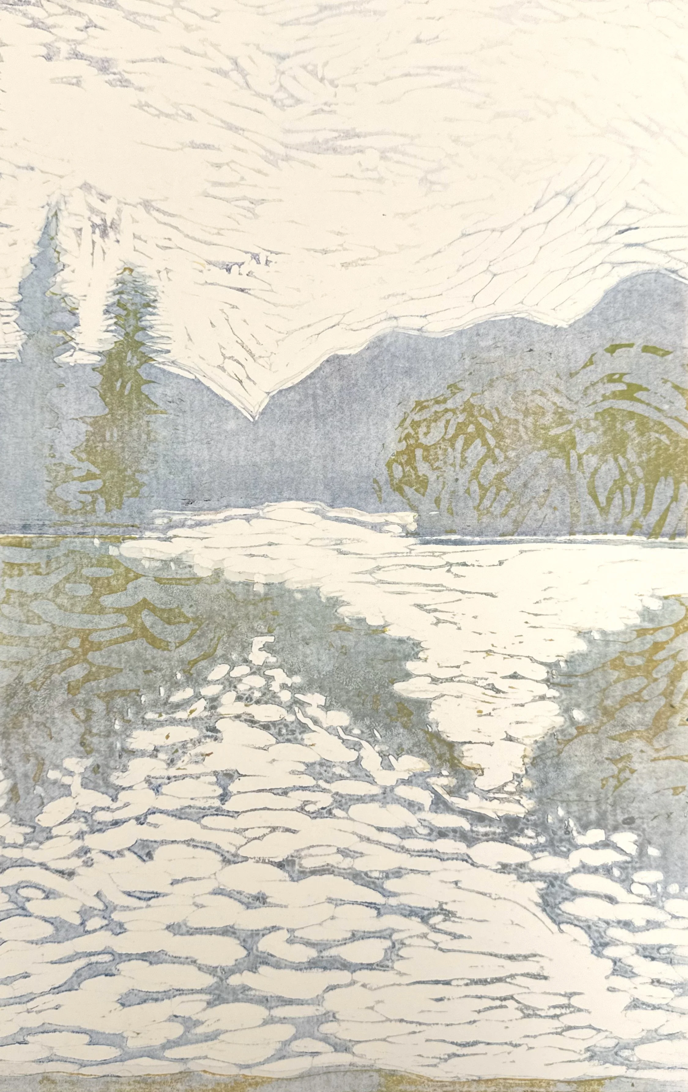 Mountain Lake, 24"x12" 2024