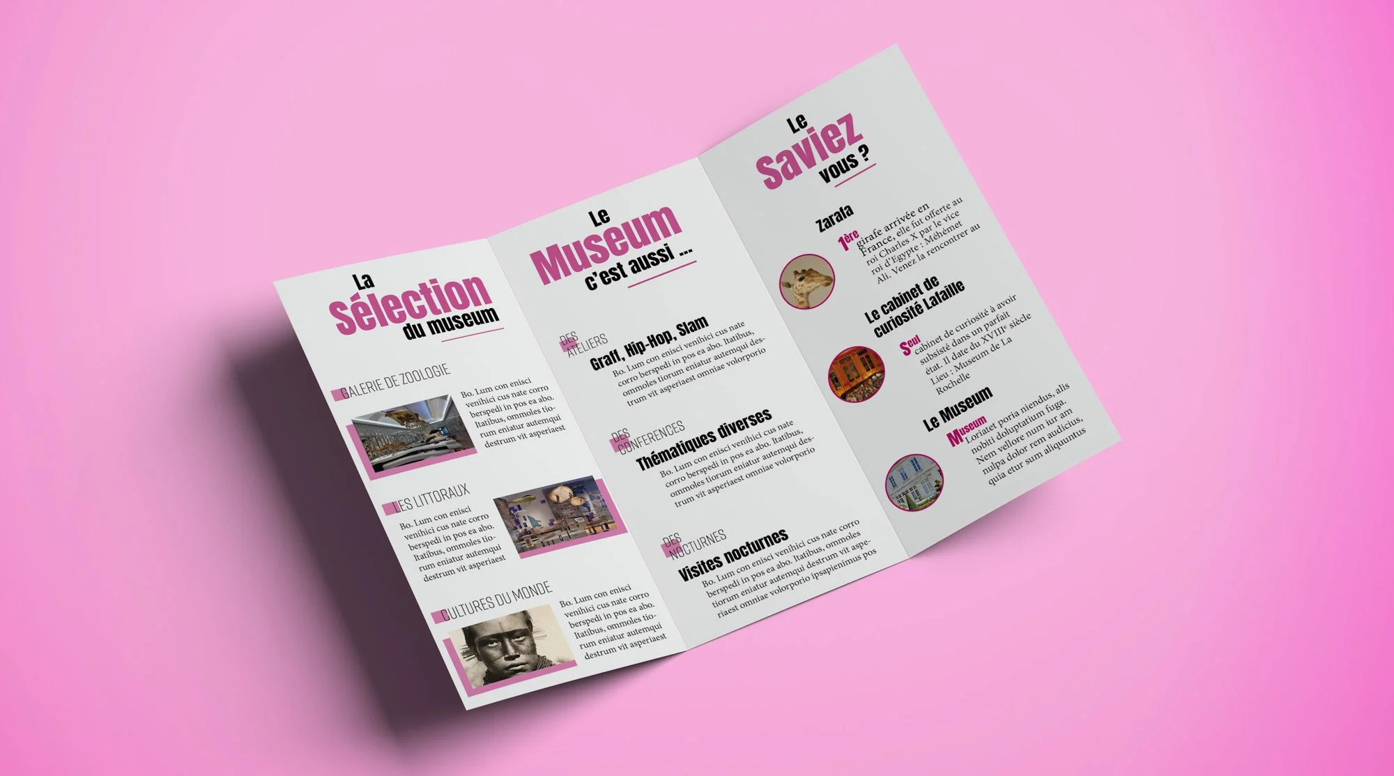 Nouvelle version du flyer du Museum - intérieure