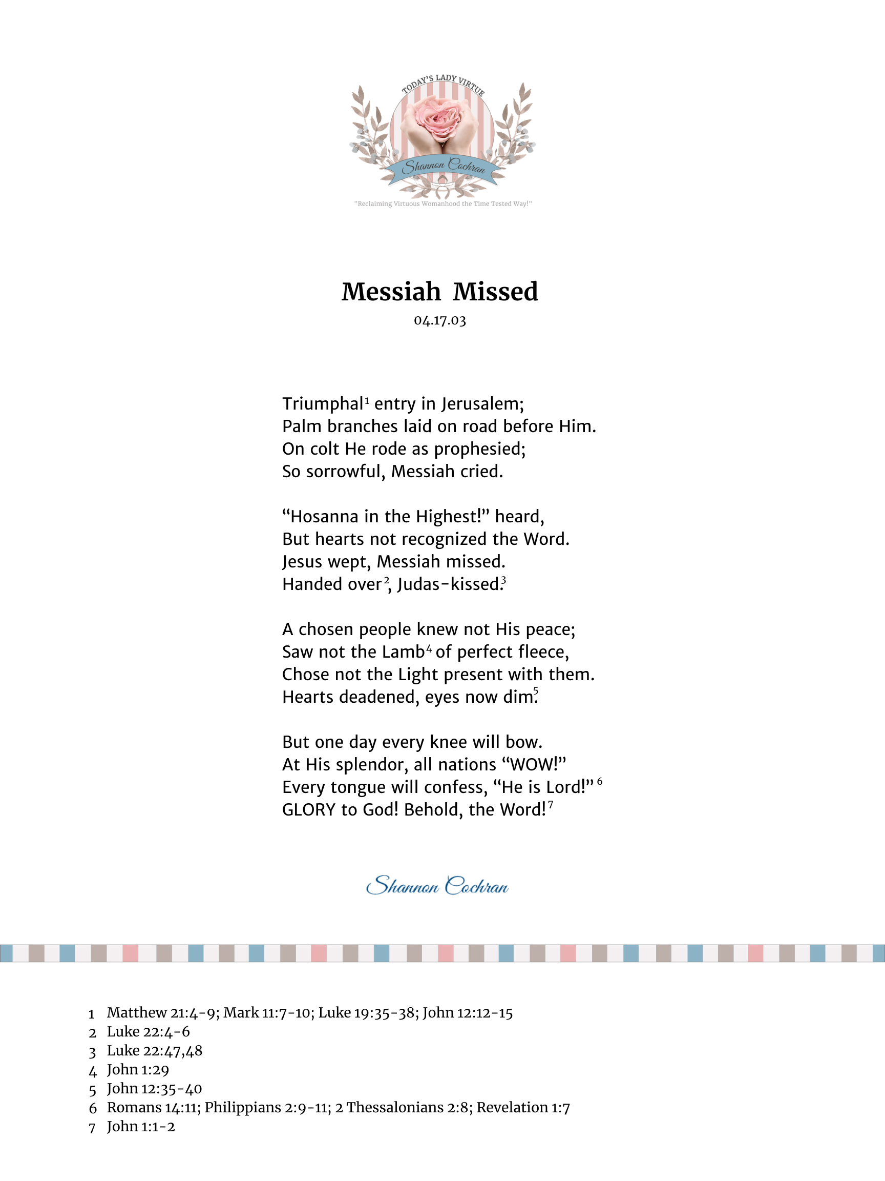 Messiah Missed