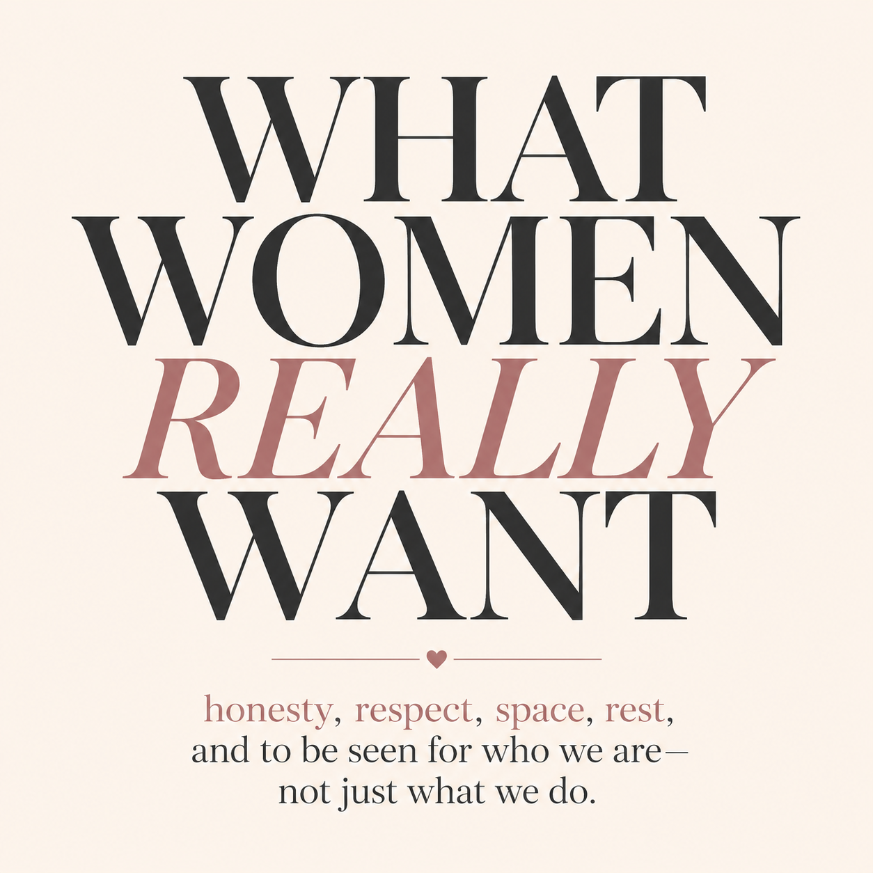 Ten Things Women Really Want
