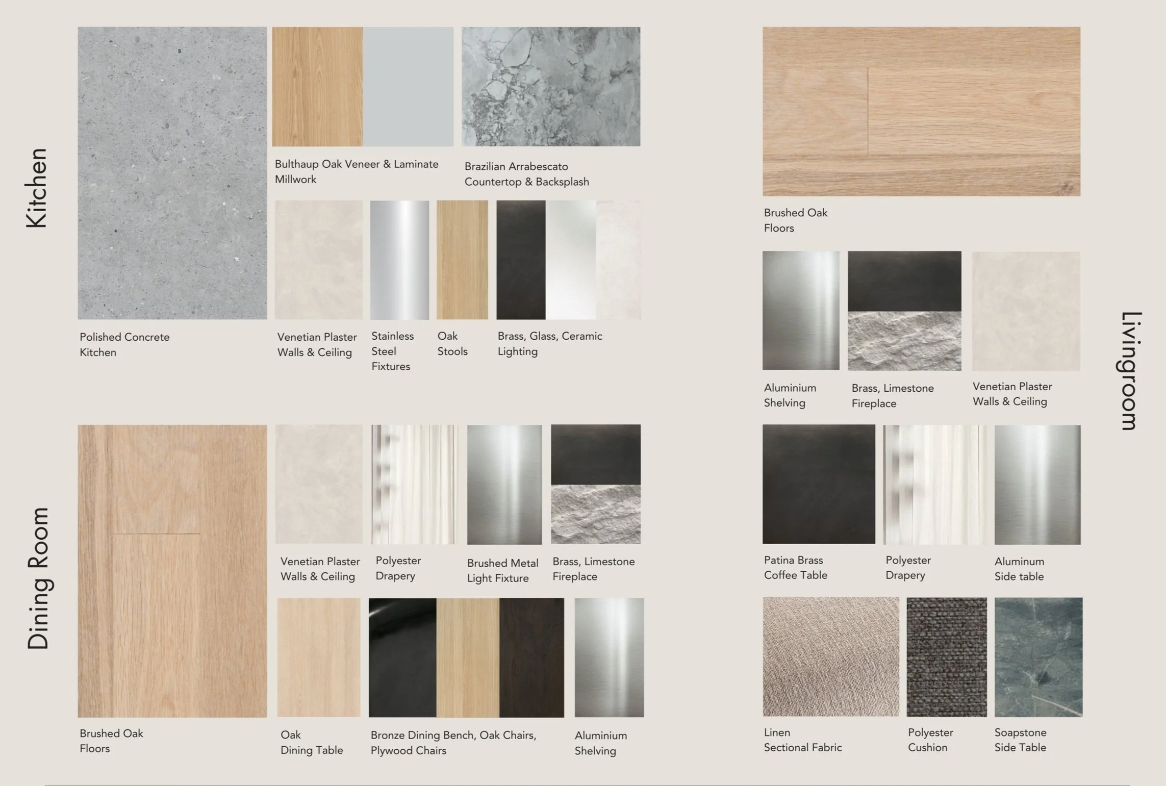 colour & material selections