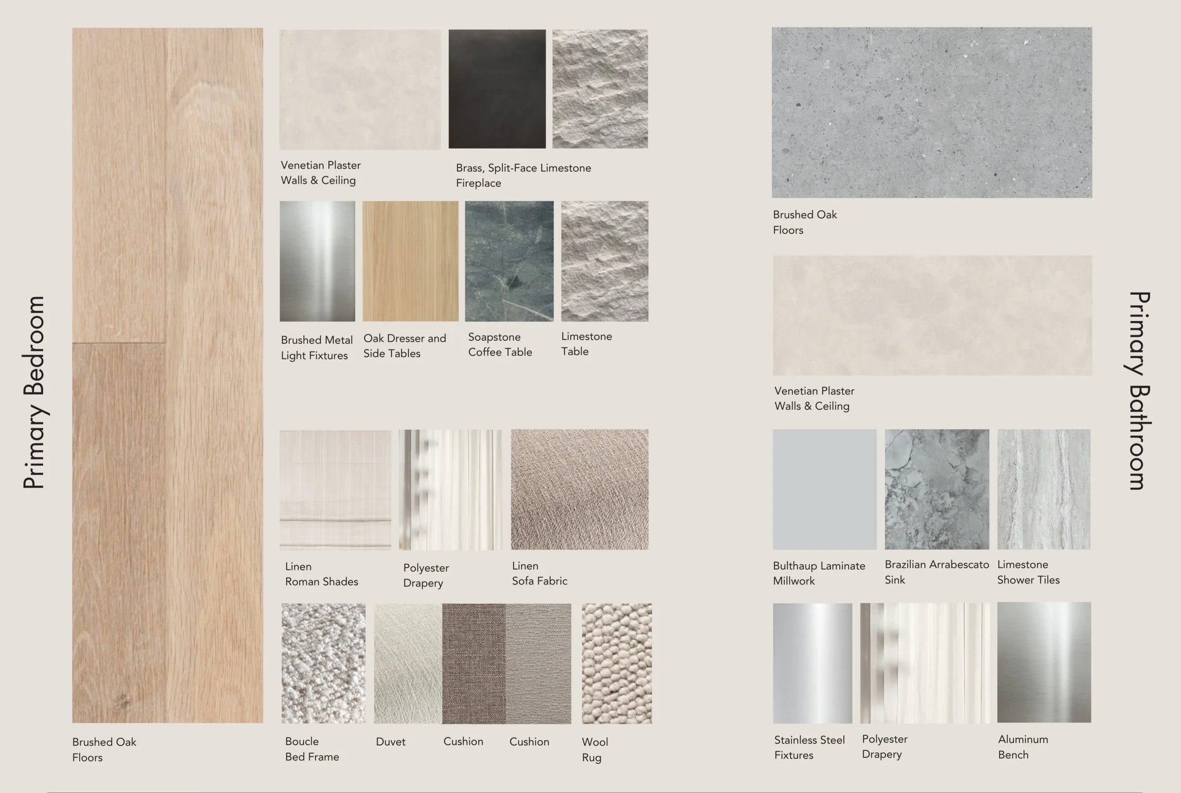 colour & material selections