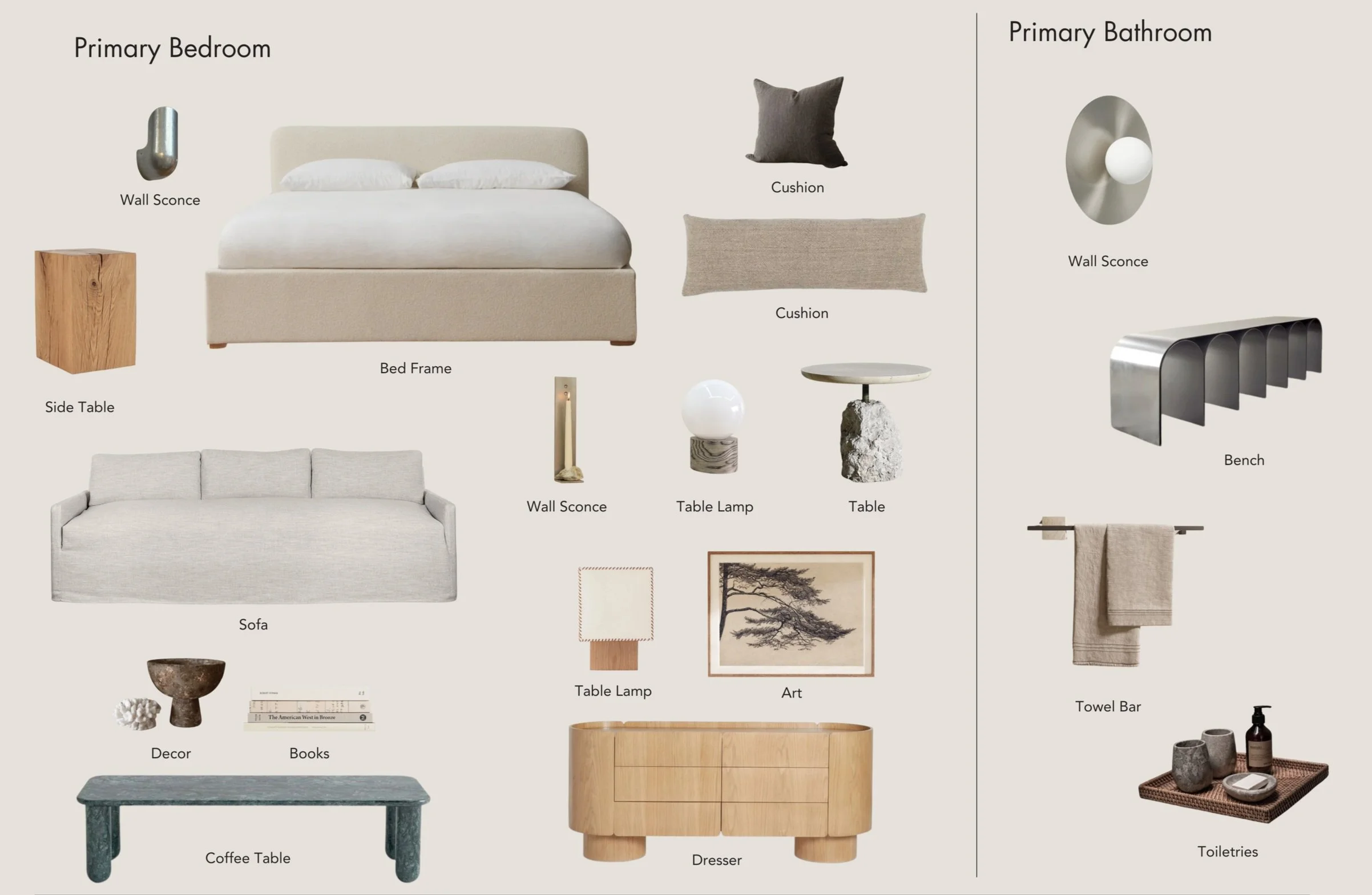 furniture & accessory selections
