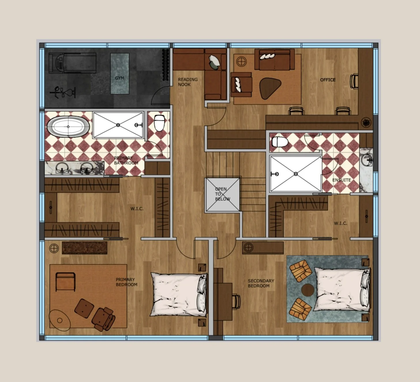 presentation plan - upper floor