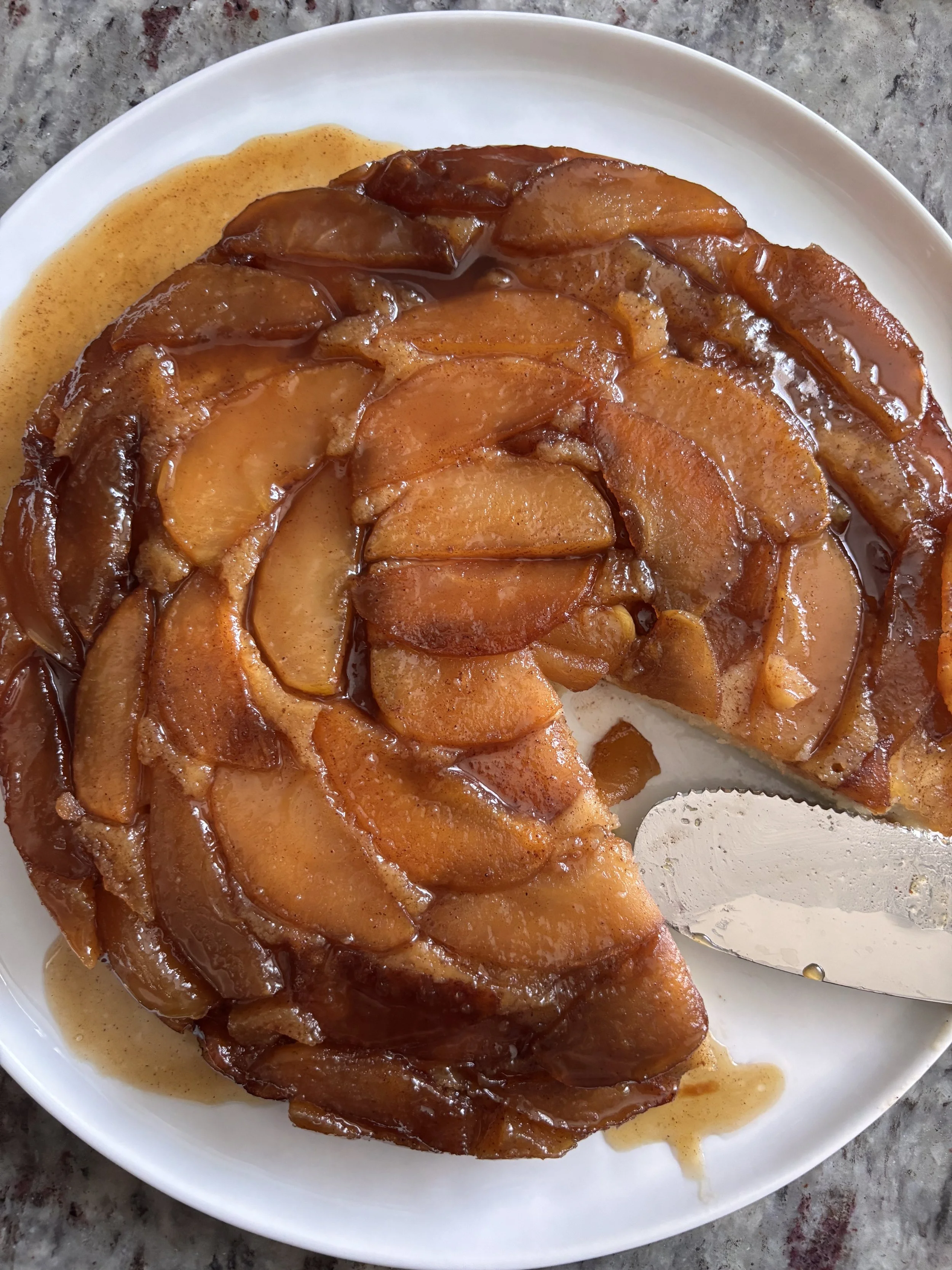 Apple Upside Down Wine Cake