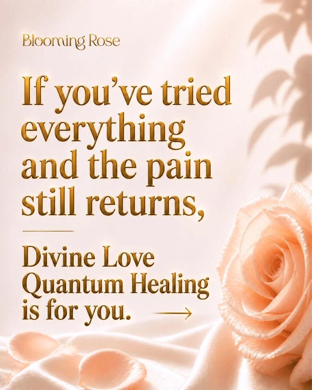 ✨Why does Divine Love Quantum Healing work when nothing else has?

Because it is held in the frequency of divine unconditional love&mdash;your true nature, your essence&mdash;what your soul, your body, your entire being recognizes as truth&hellip; as