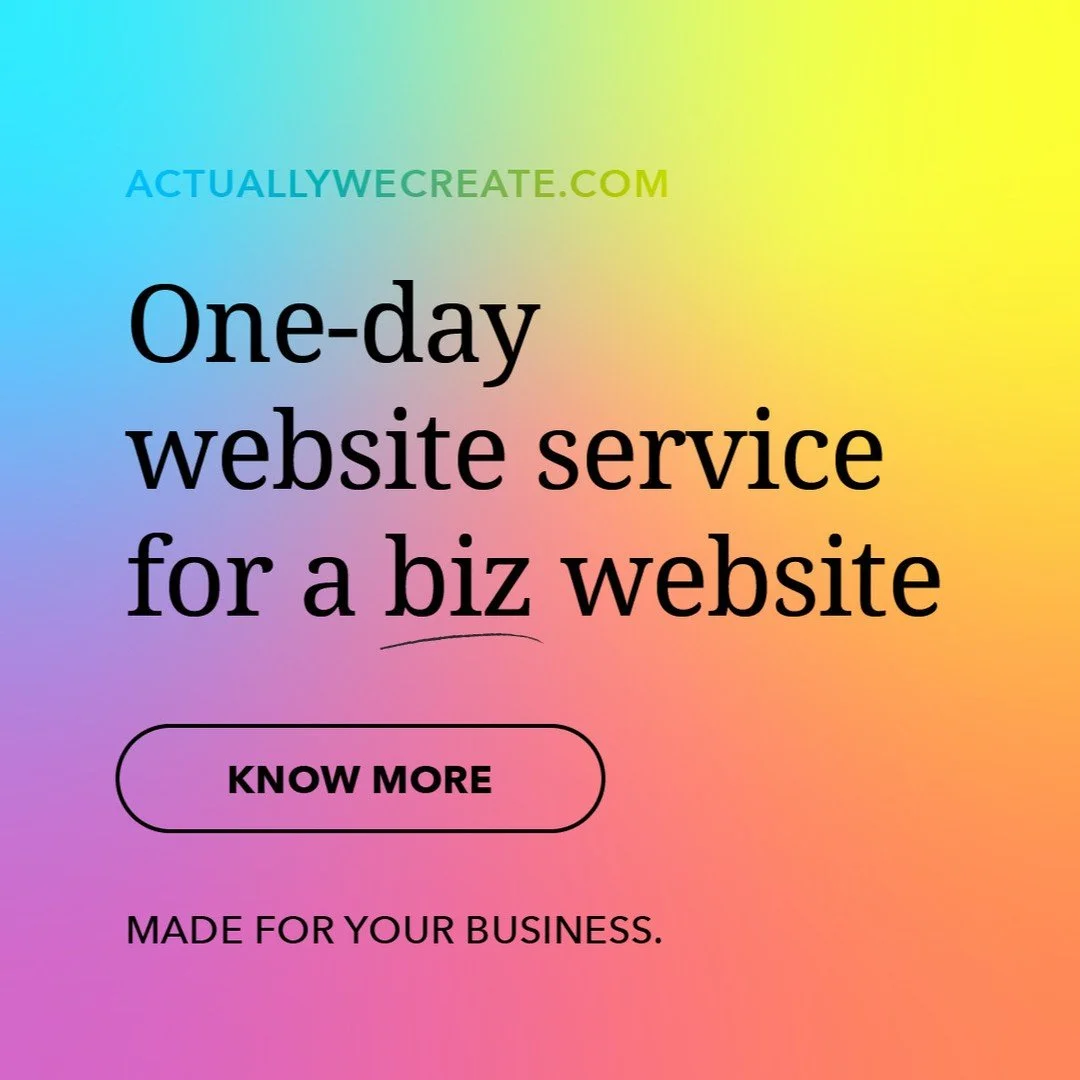 A new service to build your biz website.

Know more about pricing, what's included, session details and how to reserve a session from @actuallywecreate. 

(I'm the designer at Actually! 👋)

#website #design #development #startup #entrepreneur #Small