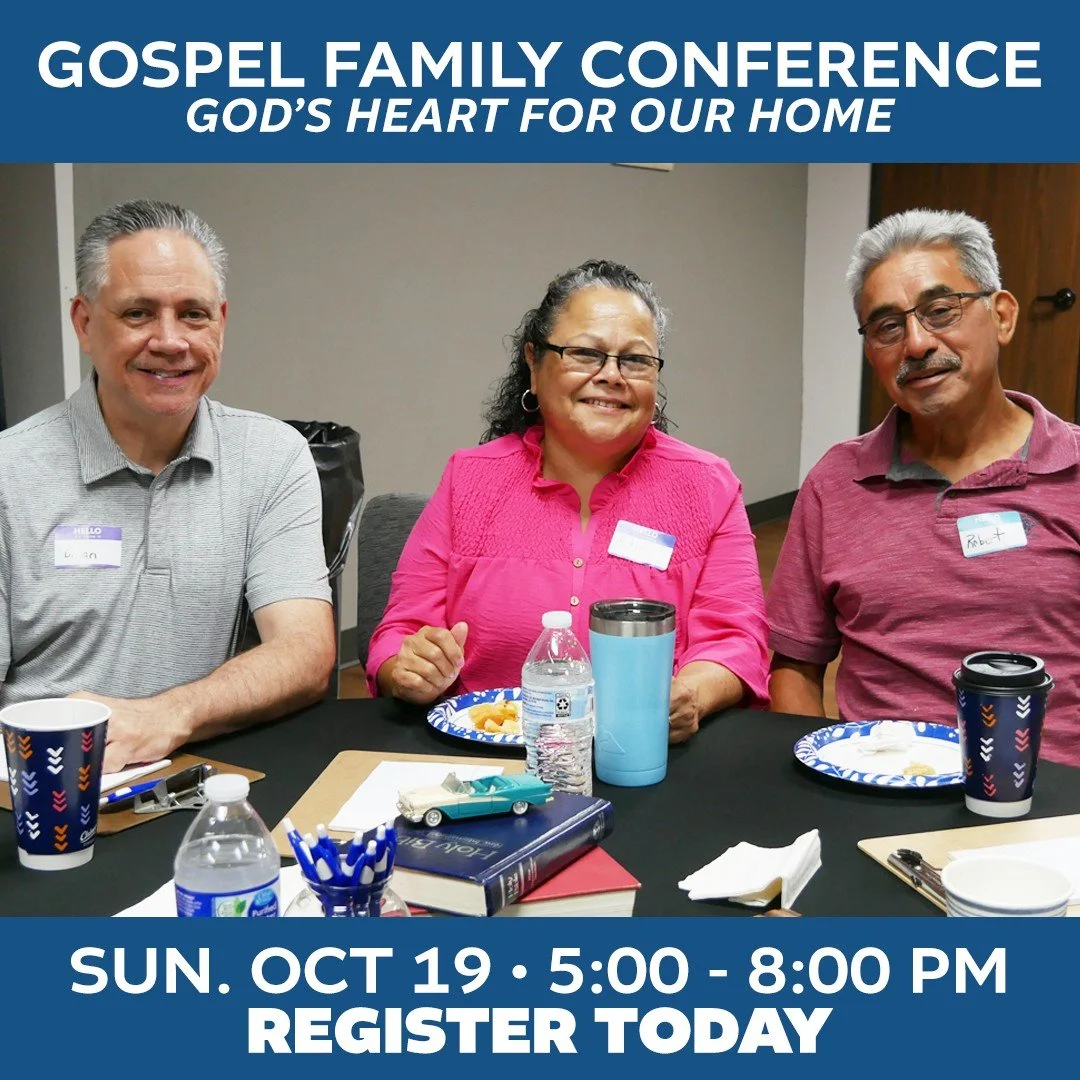 You don&rsquo;t have to figure out faith and family alone. ❤️

The Gospel Family Conference is for parents, grandparents, mentors, and ministry leaders who want to build stronger Gospel rhythms at home and church.

📅 Sunday, Oct. 19 | 5&ndash;8 PM
?