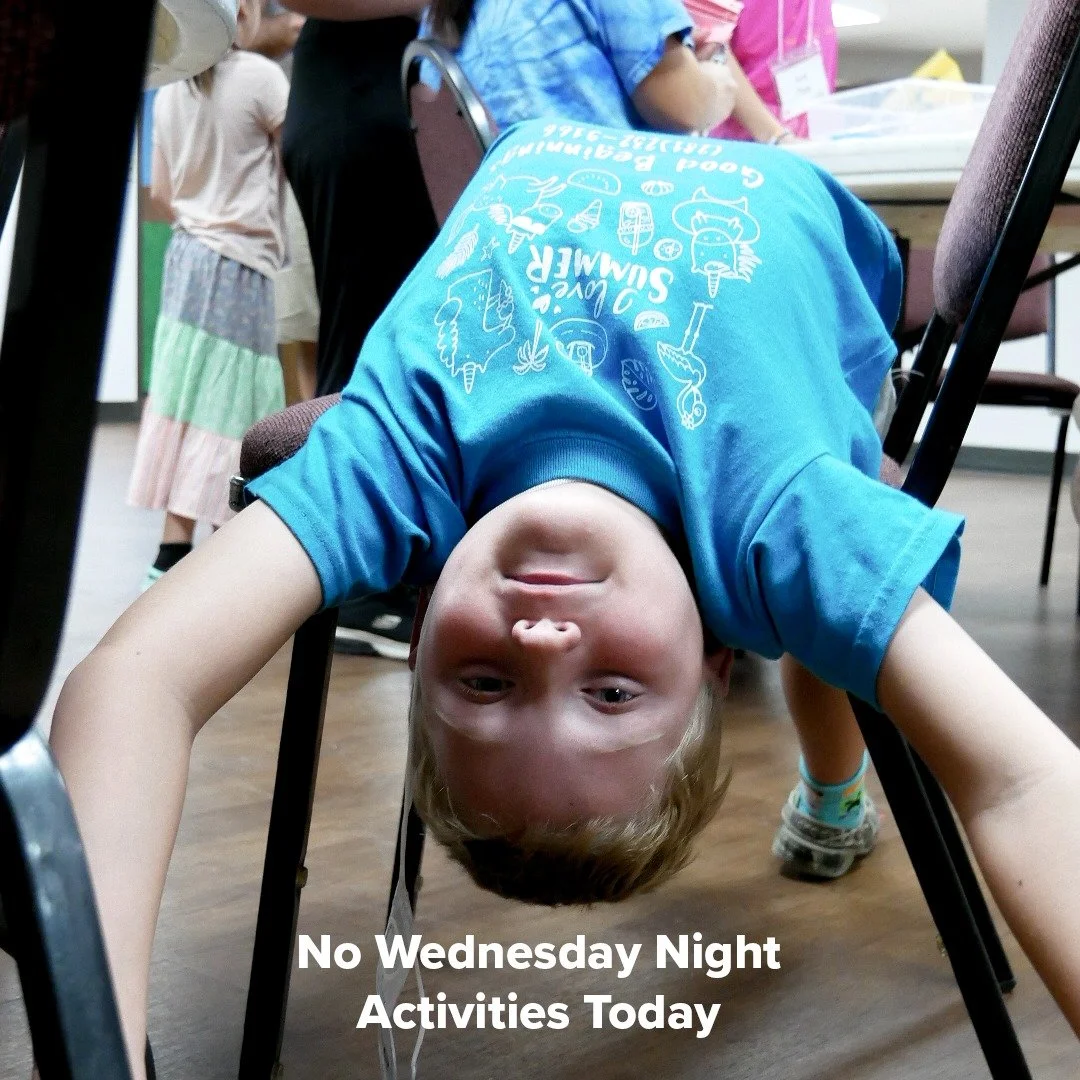 Heads up, Calvary! 🙃✨

Just like this little one, we&rsquo;re flipping the script today &mdash; there will be no Wednesday Night Activities this evening for Kids, Students, or Adults.

Enjoy the extra time with your family, rest up, and we&rsquo;ll 