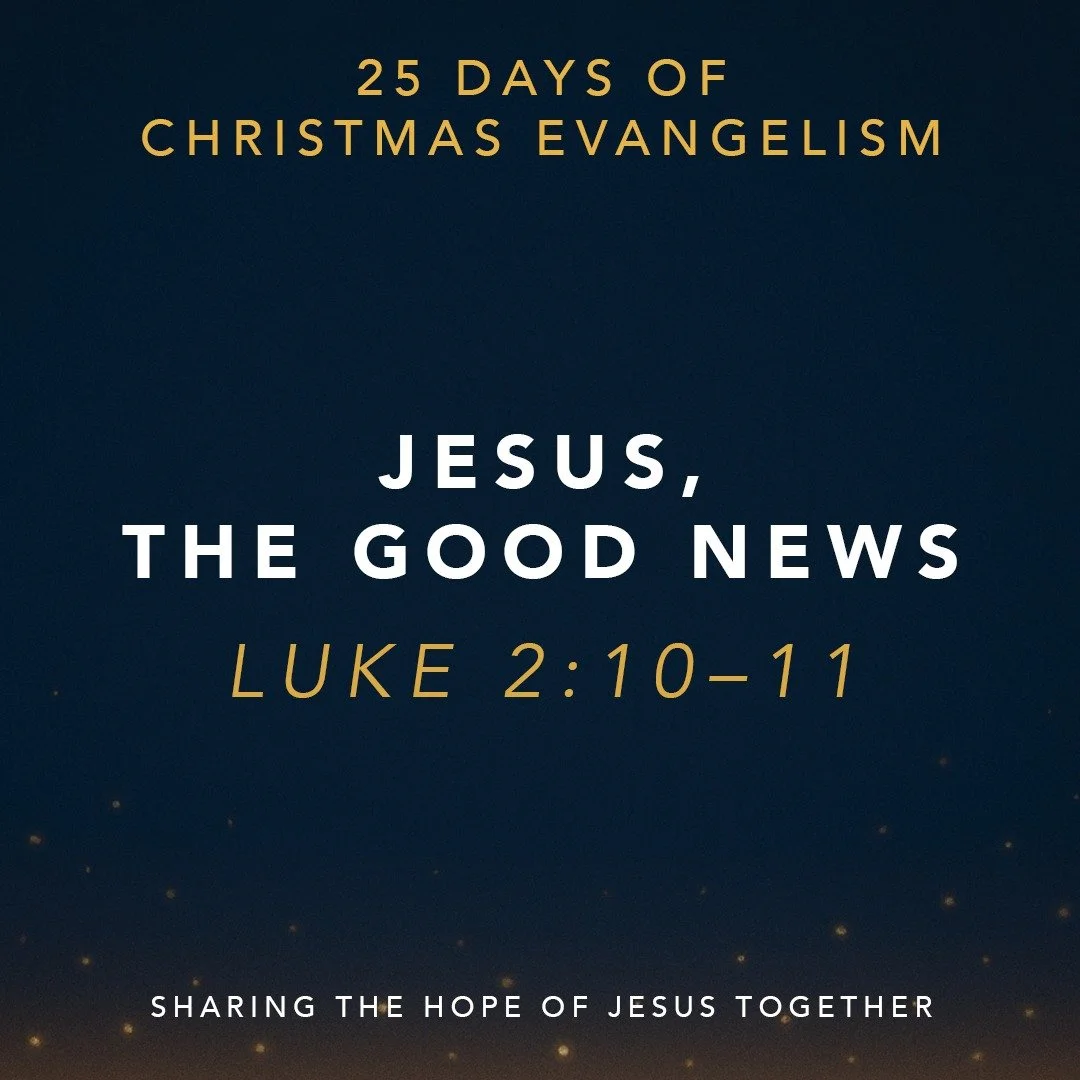 Good news really did enter the world at Christmas. 🎄✨ The angel announced &ldquo;good news of great joy&hellip; a Savior is born.&rdquo; Today, ask God to show you one person who needs to hear that Jesus came to save. Pray for them by name and look 