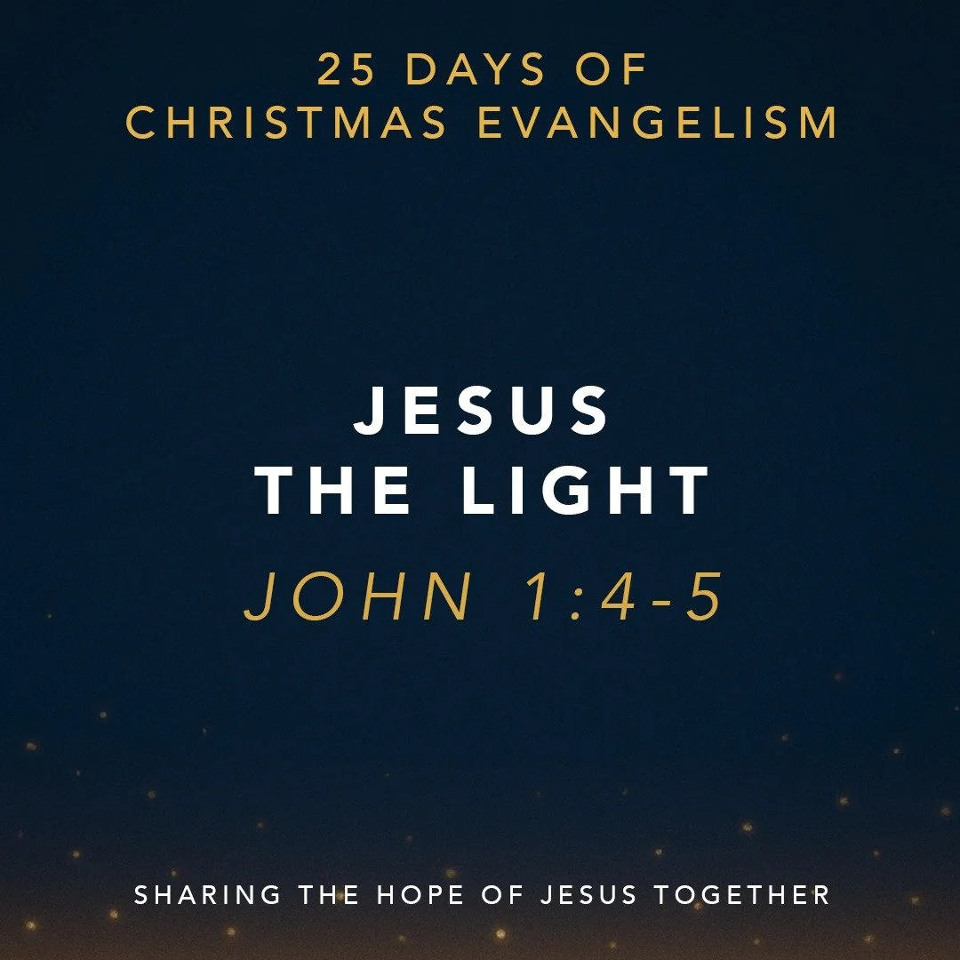 Christmas lights are everywhere&mdash;but the brightest light is Jesus Himself. 💡 &ldquo;The light shines in the darkness, and the darkness has not overcome it.&rdquo; (John 1:5) Today, pray for someone who feels stuck in darkness and ask God to hel