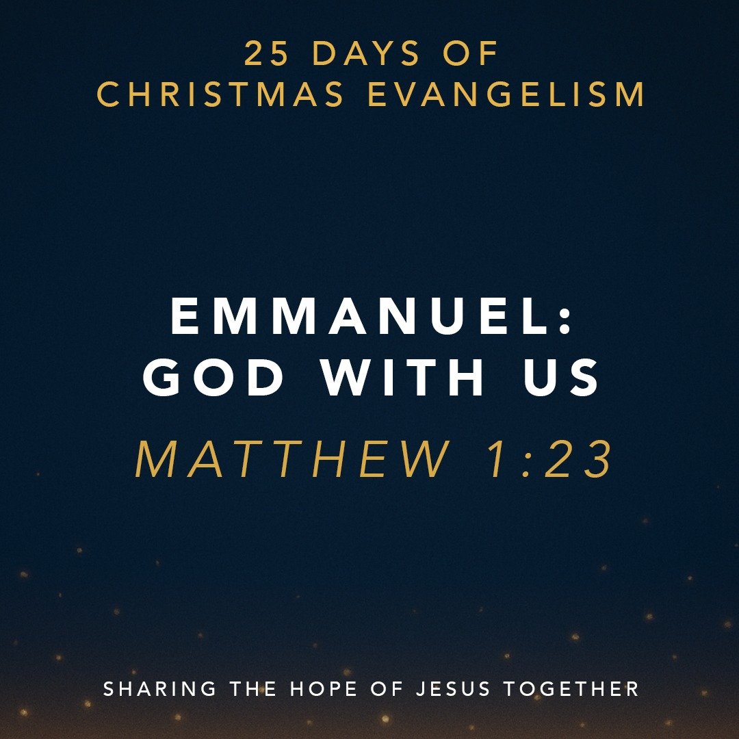 &quot;Emmanuel&rdquo; means God with us&mdash;not far away, not uninterested, but present. 🙌 Many people feel alone at Christmas. Ask God to show you someone who needs to know that God has not forgotten them. Share a simple word: &ldquo;You&rsquo;re