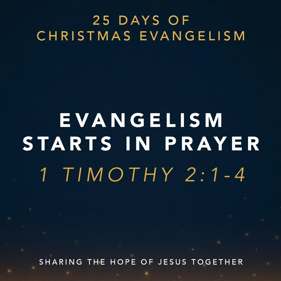 Before we speak to people about God, we speak to God about people. 🙏 Today, write down three names&mdash;friends, family, or neighbors who don&rsquo;t yet know Jesus. Pray that God would soften their hearts and draw them to Himself this Christmas se
