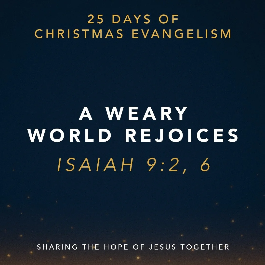 Not everyone feels &ldquo;merry and bright&rdquo; at Christmas. Many are grieving, lonely, or exhausted. Isaiah 9 says a great light has dawned on those living in darkness. 🌟 Today, reach out to someone who is hurting. Listen, care, and gently remin