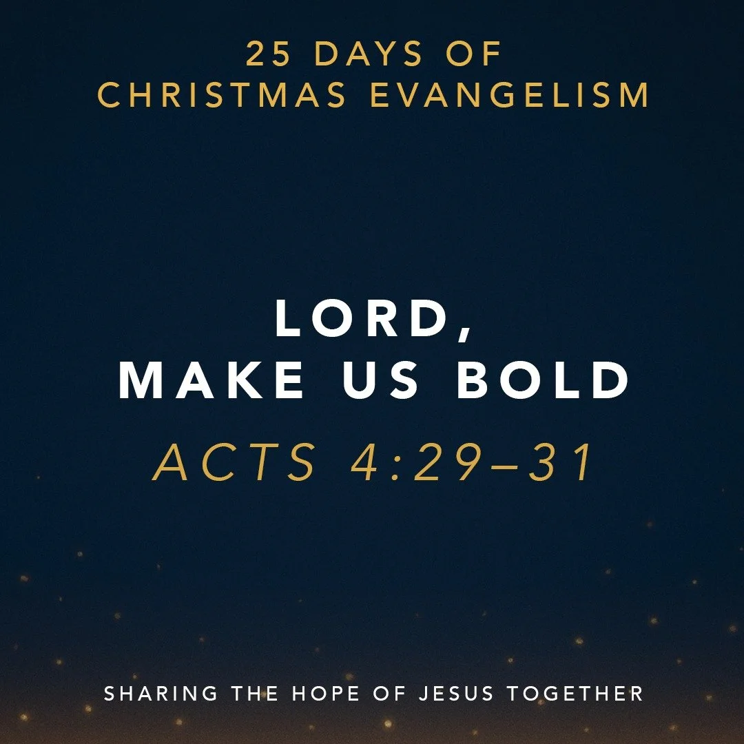 Even the early church felt afraid sometimes. They prayed, &ldquo;Lord, grant to your servants to continue to speak your word with all boldness&rdquo; (Acts 4:29). 💬 Today, ask God to replace fear with courage and look for one moment to speak the nam