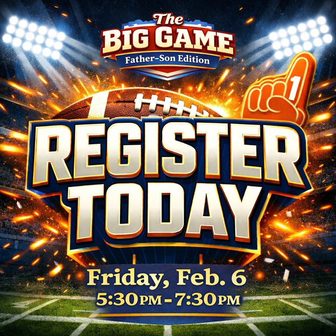 🏈 Registration is required!

If you&rsquo;re planning to come to The Big Game: Father&ndash;Son Edition*(Fri, Feb. 6 | 5:30&ndash;7:30 PM), make sure you register today using our link.

Link: https://linktr.ee/calvaryrosenberg

Get ready for a high-
