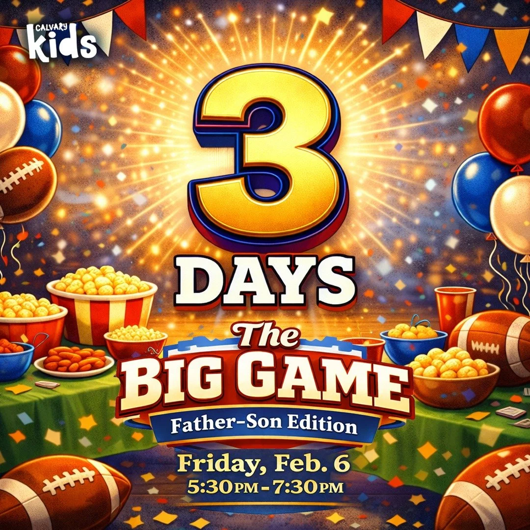 🏈 3 DAYS OUT! WHO&rsquo;S COMING?

This night is for men and the boys in their lives&mdash;
✅ Fathers + sons
✅ Grandfathers + grandsons
✅ Uncles + nephews
✅ Mentors + young men they&rsquo;re investing in

Bring your teammate and get ready for a high