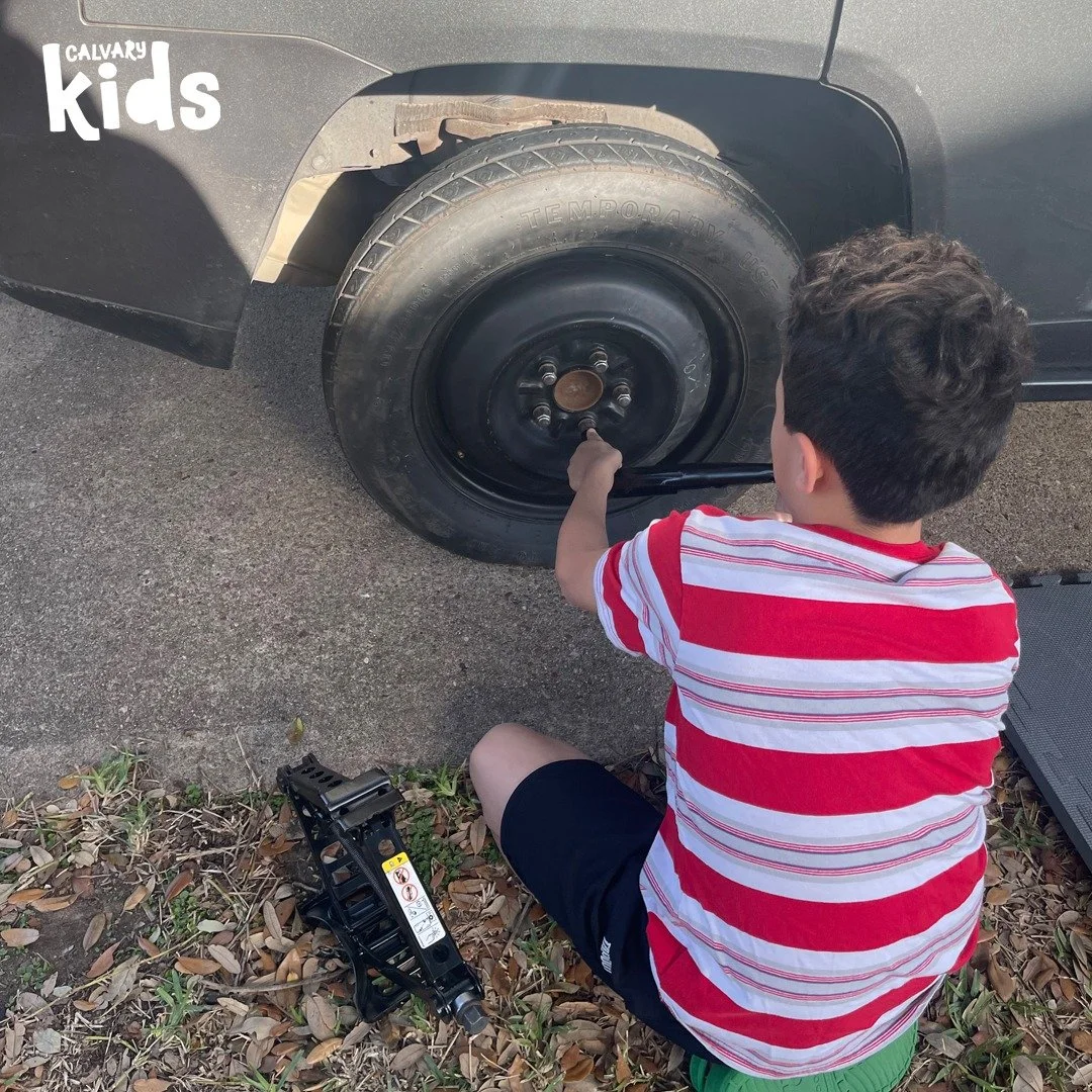 One of our Calvary Kids put his Men of Valor skills to work this week&mdash;helping his dad change a flat tire like a champ. 💪🛞

On Wednesday nights, we&rsquo;re helping kids grow in more ways than one. Through Men of Valor, our young men are learn