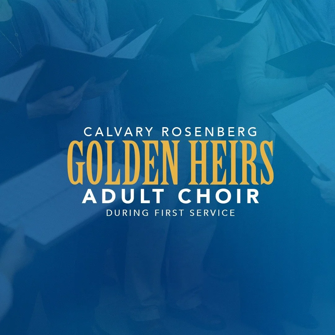 Early birds, you're invited to join us this Sunday, May 3rd, for our 8:30am Worship Gathering and a special musical presentation by our Golden Heirs adult choir. We hope to see you there.