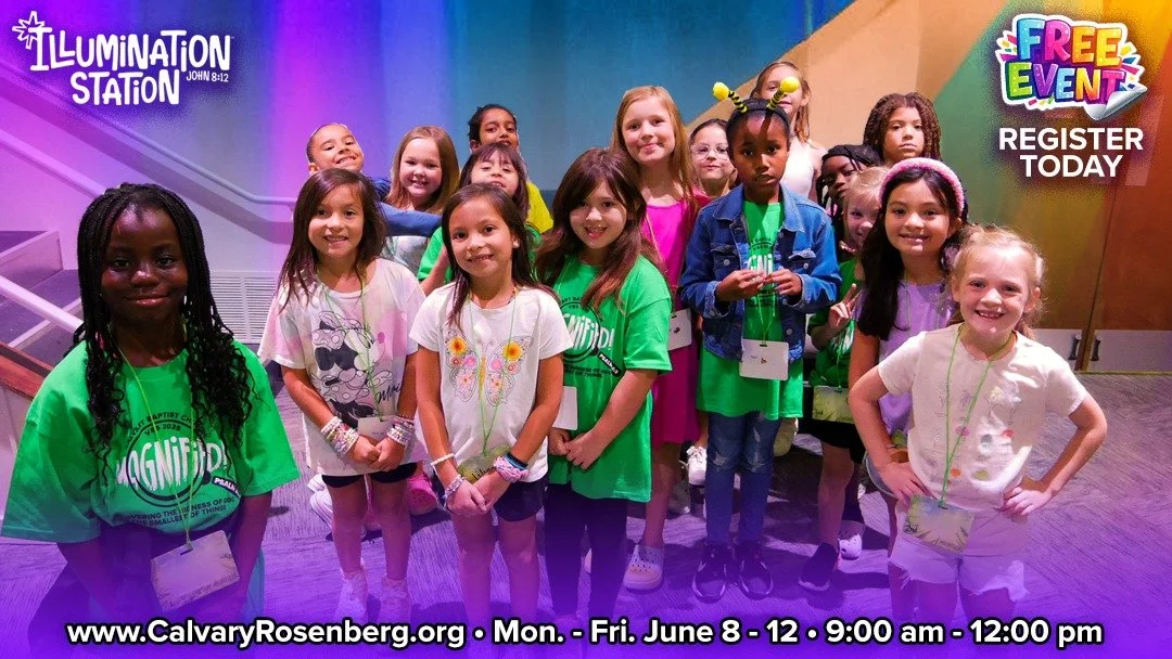 At VBS, kids don&rsquo;t just learn about Jesus &mdash; they build friendships that can last long after the week is over! 💛

Illumination Station is a FREE week of fun, worship, games, Bible lessons, and new friends as we shine a light on who Jesus 