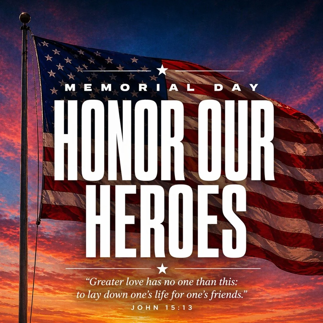 Today, we pause to honor the brave men and women who gave their lives in service to our country.

Their sacrifice reminds us of the words of Jesus:

&ldquo;Greater love has no one than this: to lay down one&rsquo;s life for one&rsquo;s friends.&rdquo