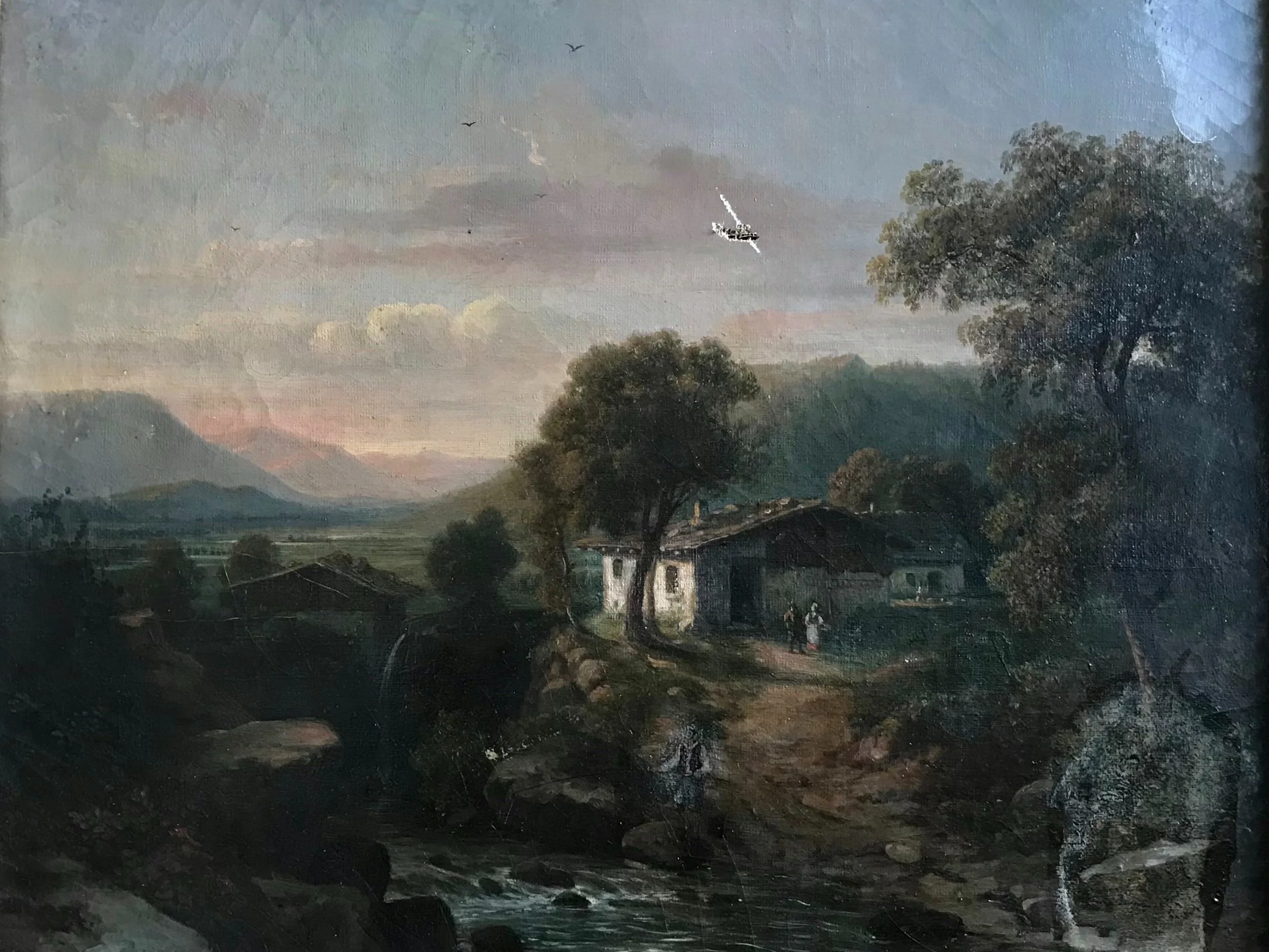 Tableau avant restauration.