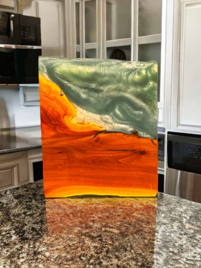 Russian Olive Epoxy Waves Board