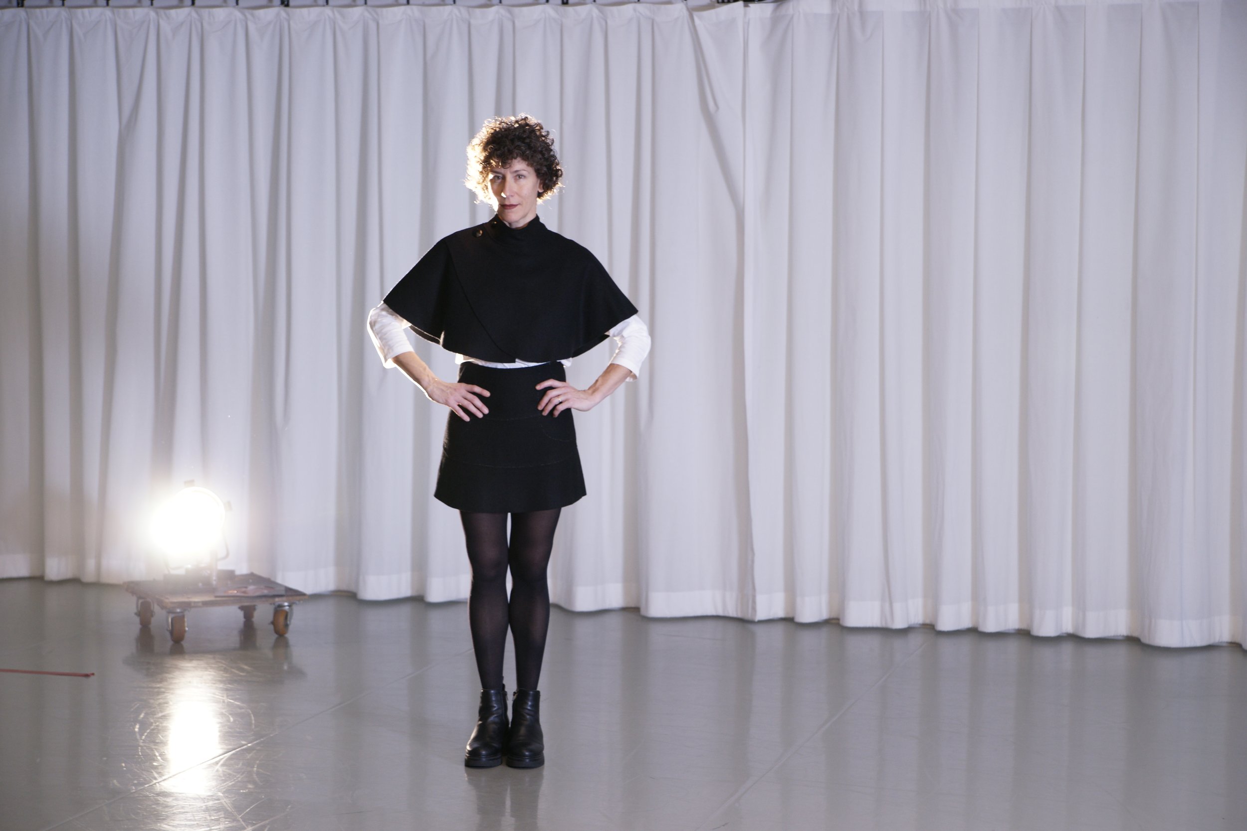 Noon Cape and Hand Stitched mini skirt 100% wool