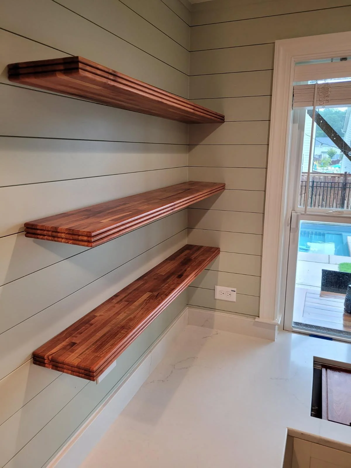 custom floating cedar shelves in raleigh north carolina