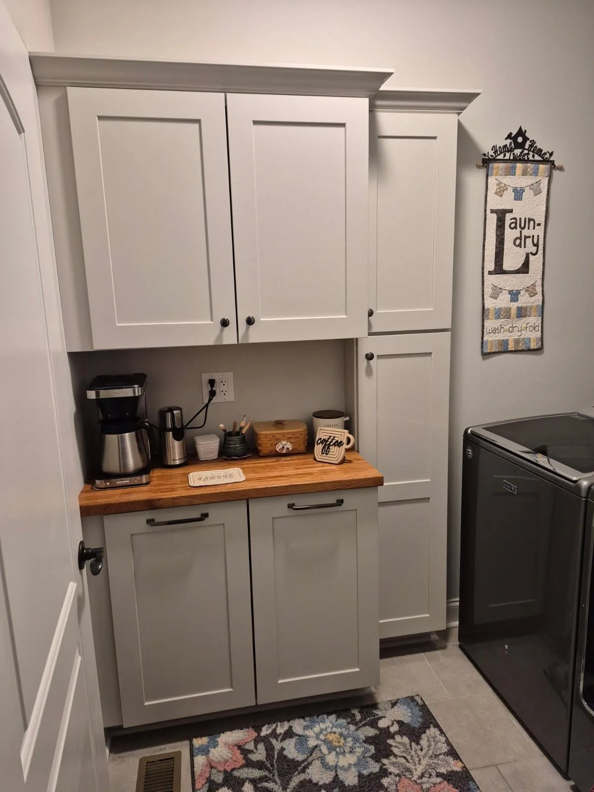 custom butcher block cabinet assembly in raleigh north carolina