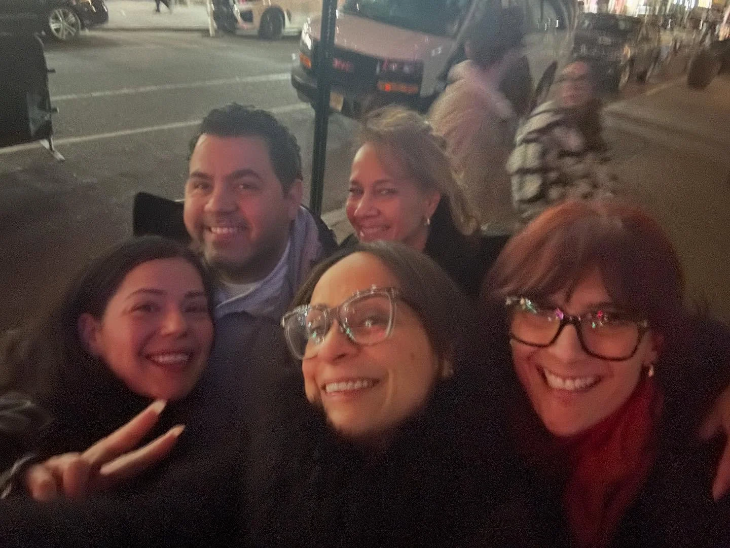 Night out in the city. We love NY. Happy birthday titi Kitty. #KevenHartComedy