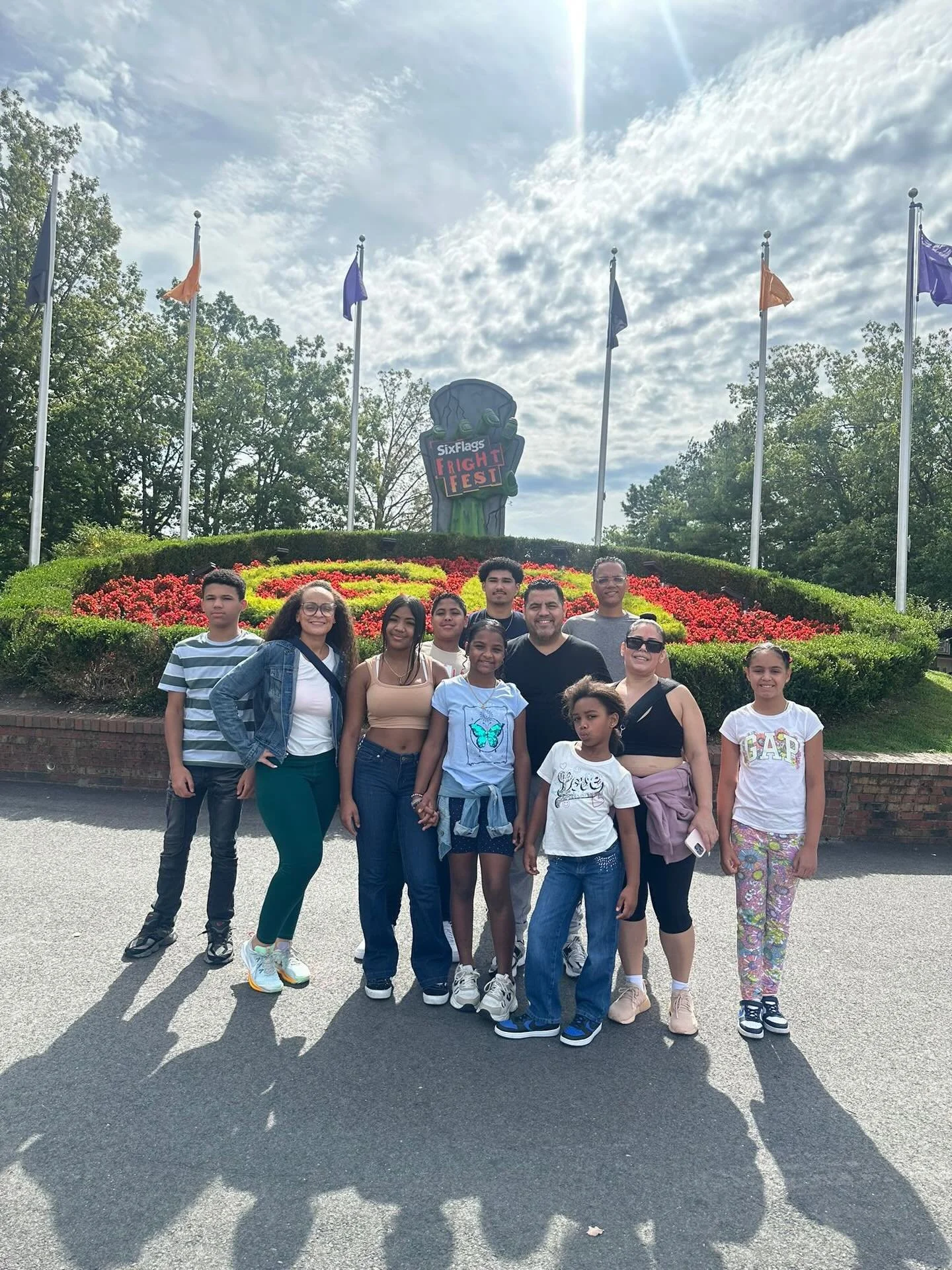 Celebrating Penelope&rsquo;s birthday at six flags with so@e cousins.